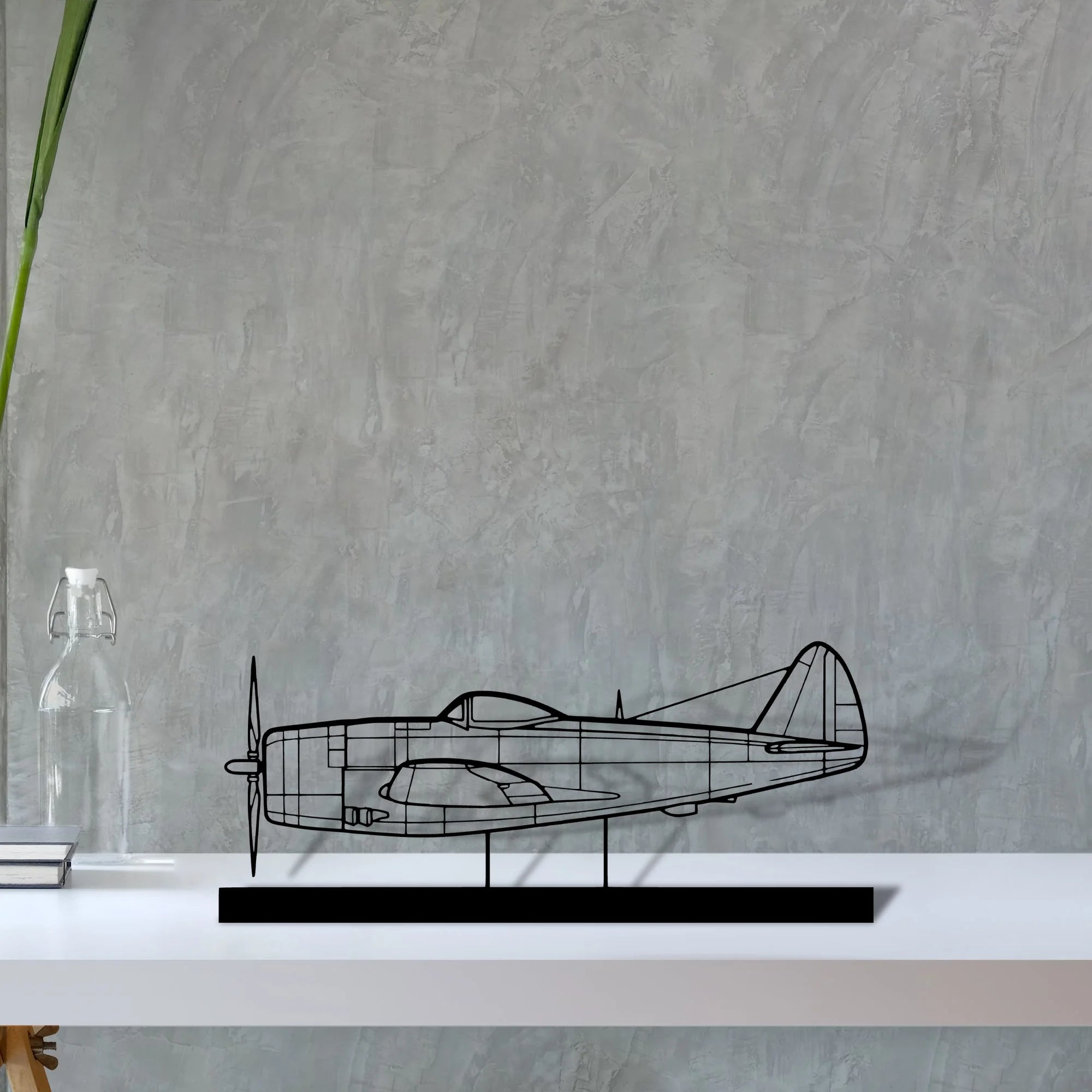 p-47d Silhouette Metal Art Stand - Tinvibe