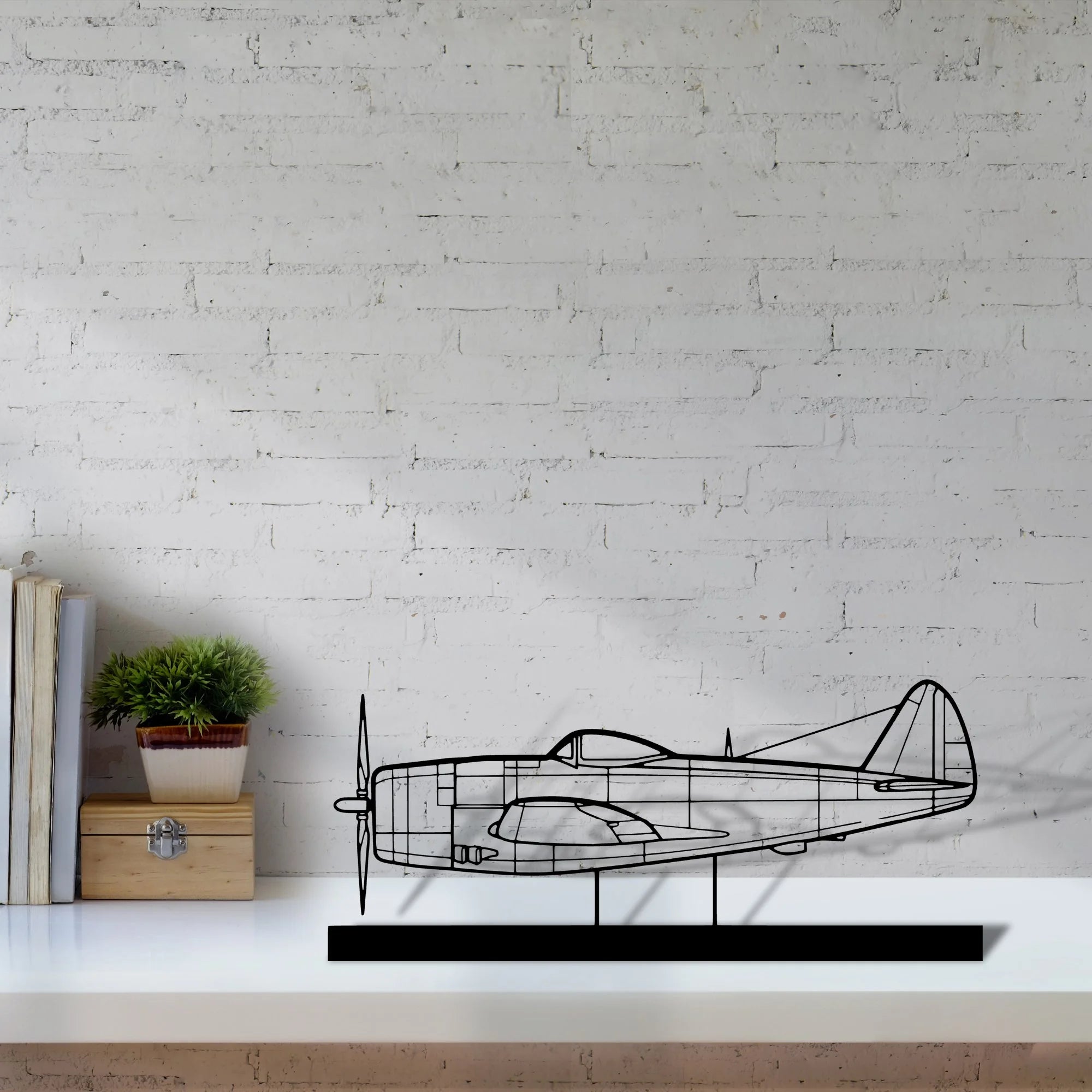 p-47d Silhouette Metal Art Stand - Tinvibe