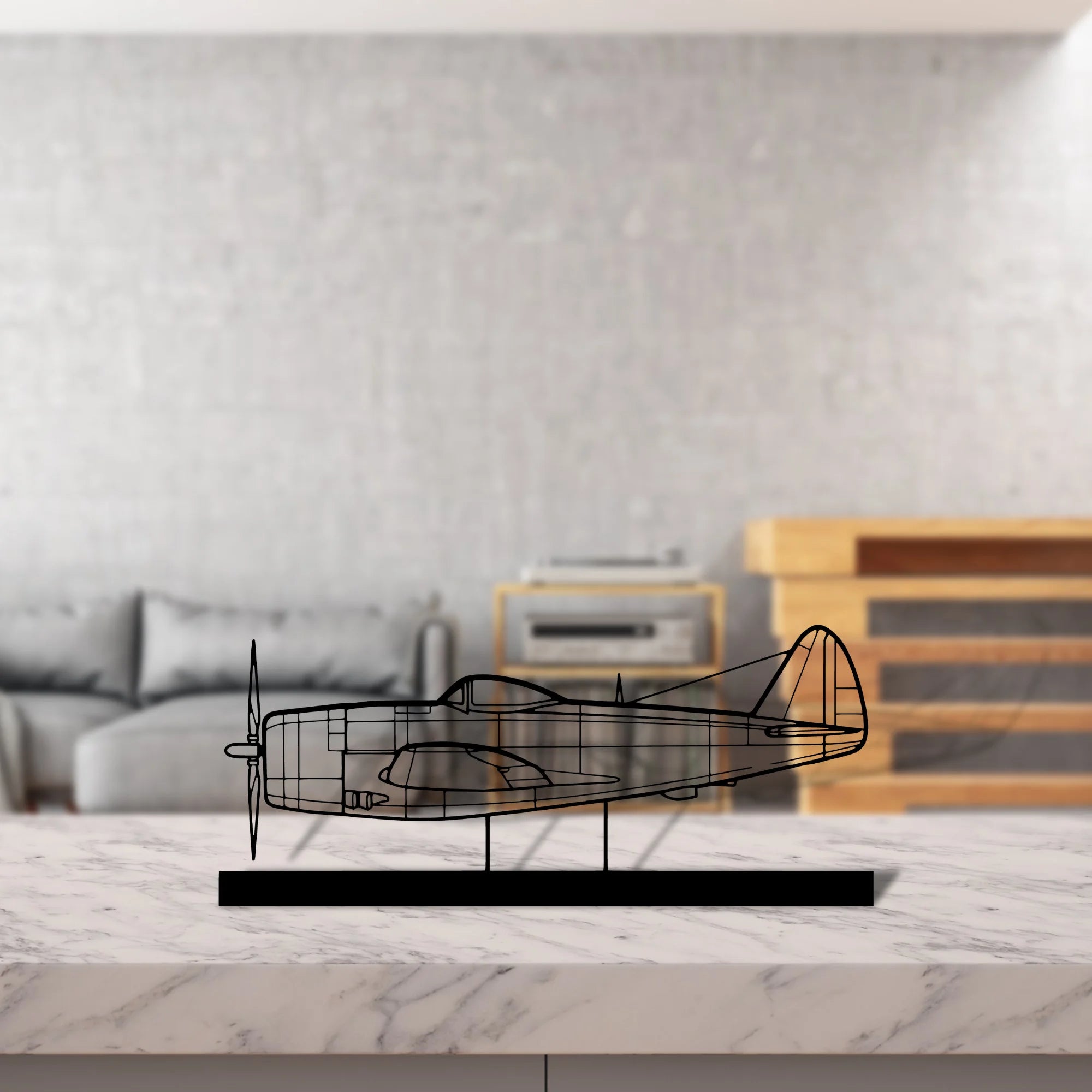 p-47d Silhouette Metal Art Stand - Tinvibe