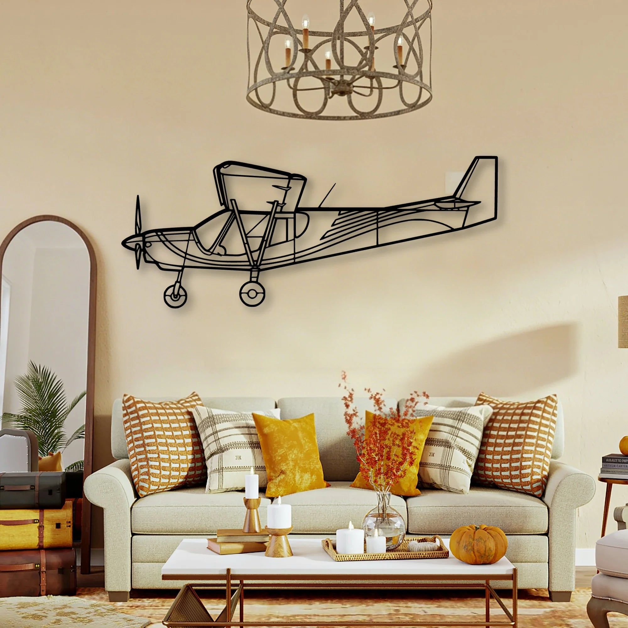 PA 24 Comanche Classic Aircraft Silhouette Metal Wall Art - Tinvibe