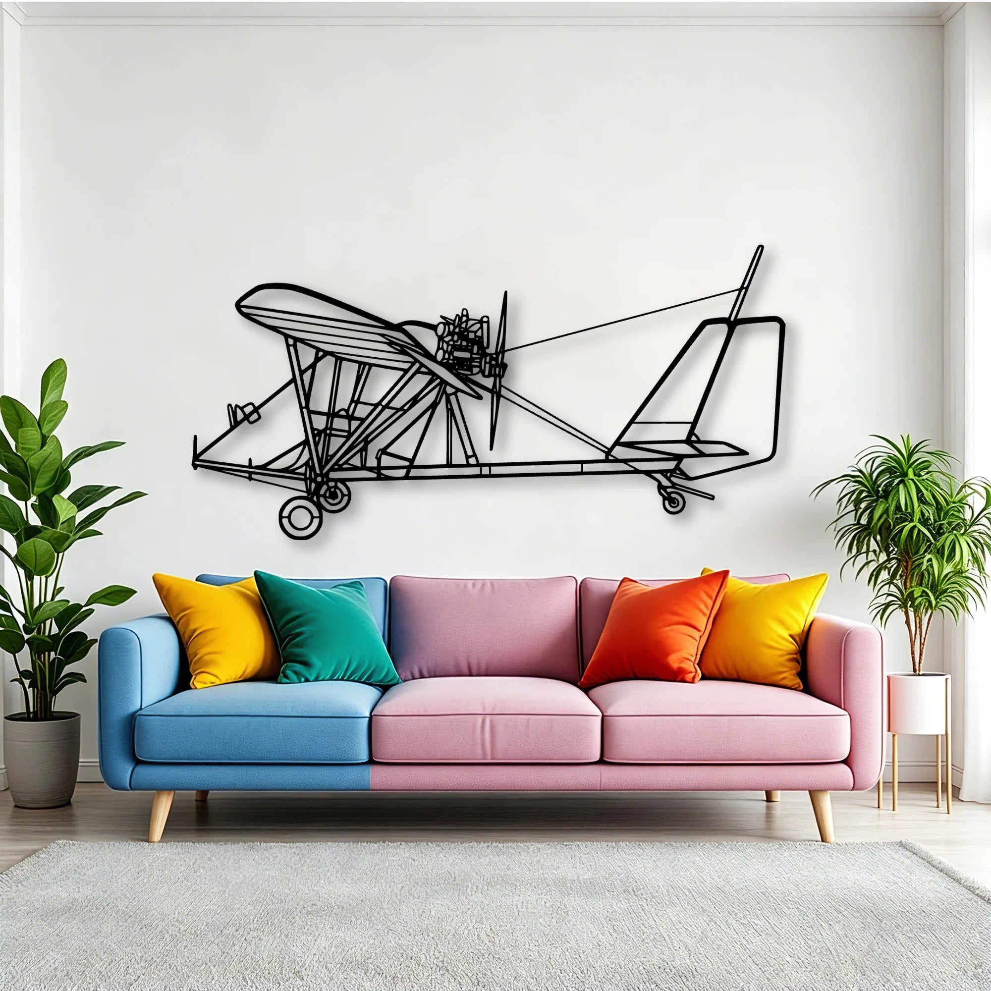 PA 28 180 Cherokee Archer Classic Aircraft Silhouette Metal Wall Art - Tinvibe