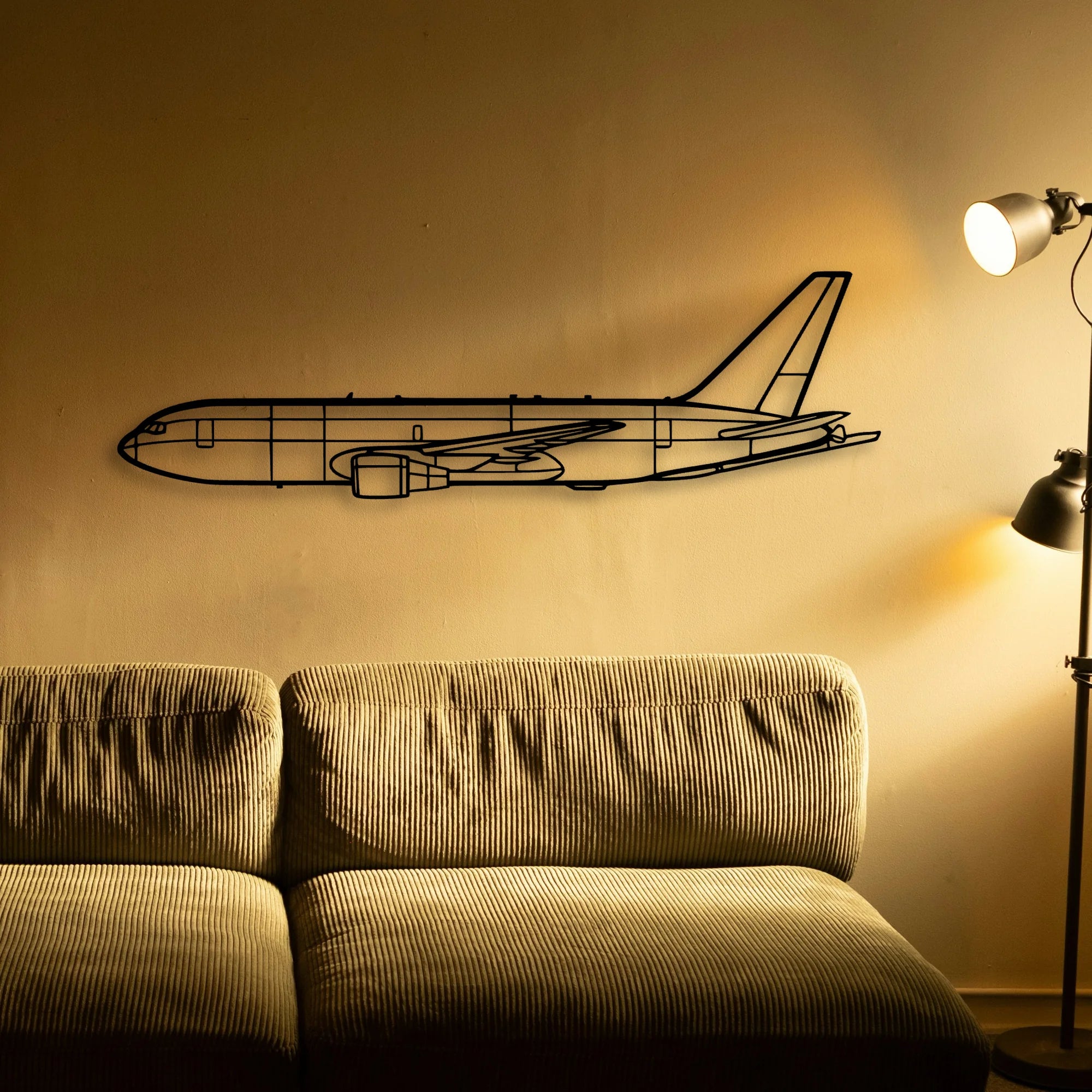 PA 38 Tomahawk Classic Aircraft Silhouette Metal Wall Art - Tinvibe