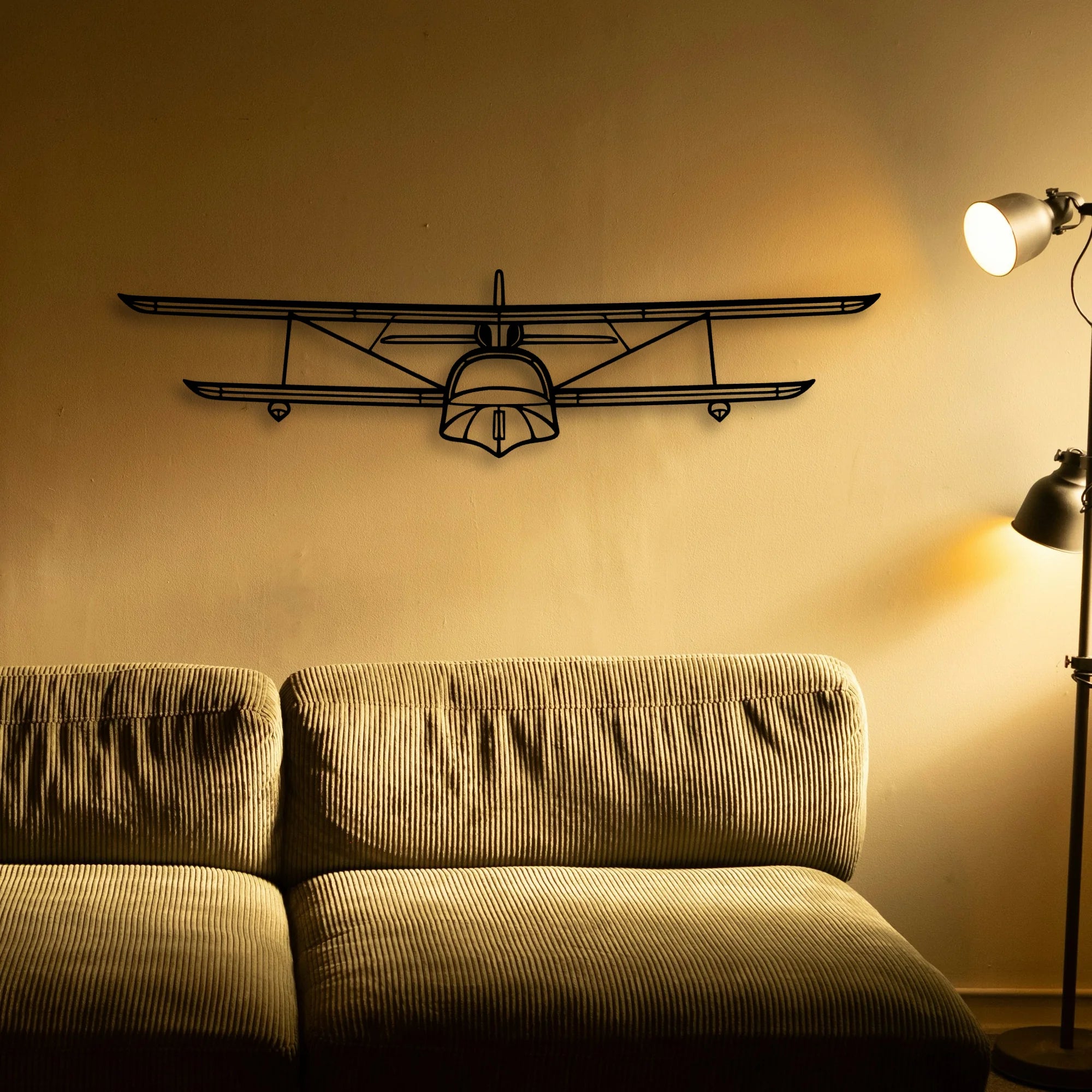 PA 44 Seminole Classic Aircraft Silhouette Metal Wall Art - Tinvibe