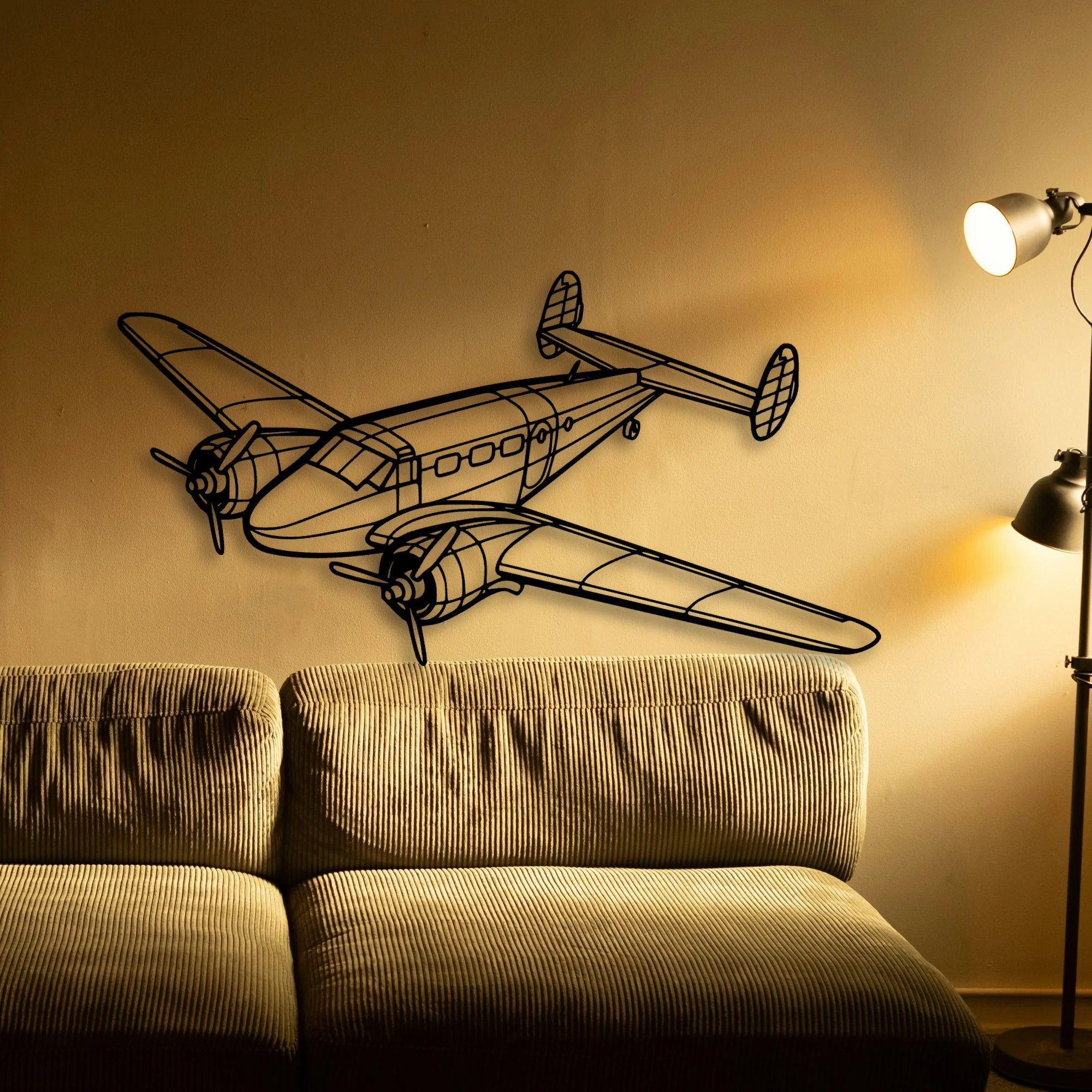 PA 46 350P Malibu Mirage Classic Aircraft Silhouette Metal Wall Art - Tinvibe