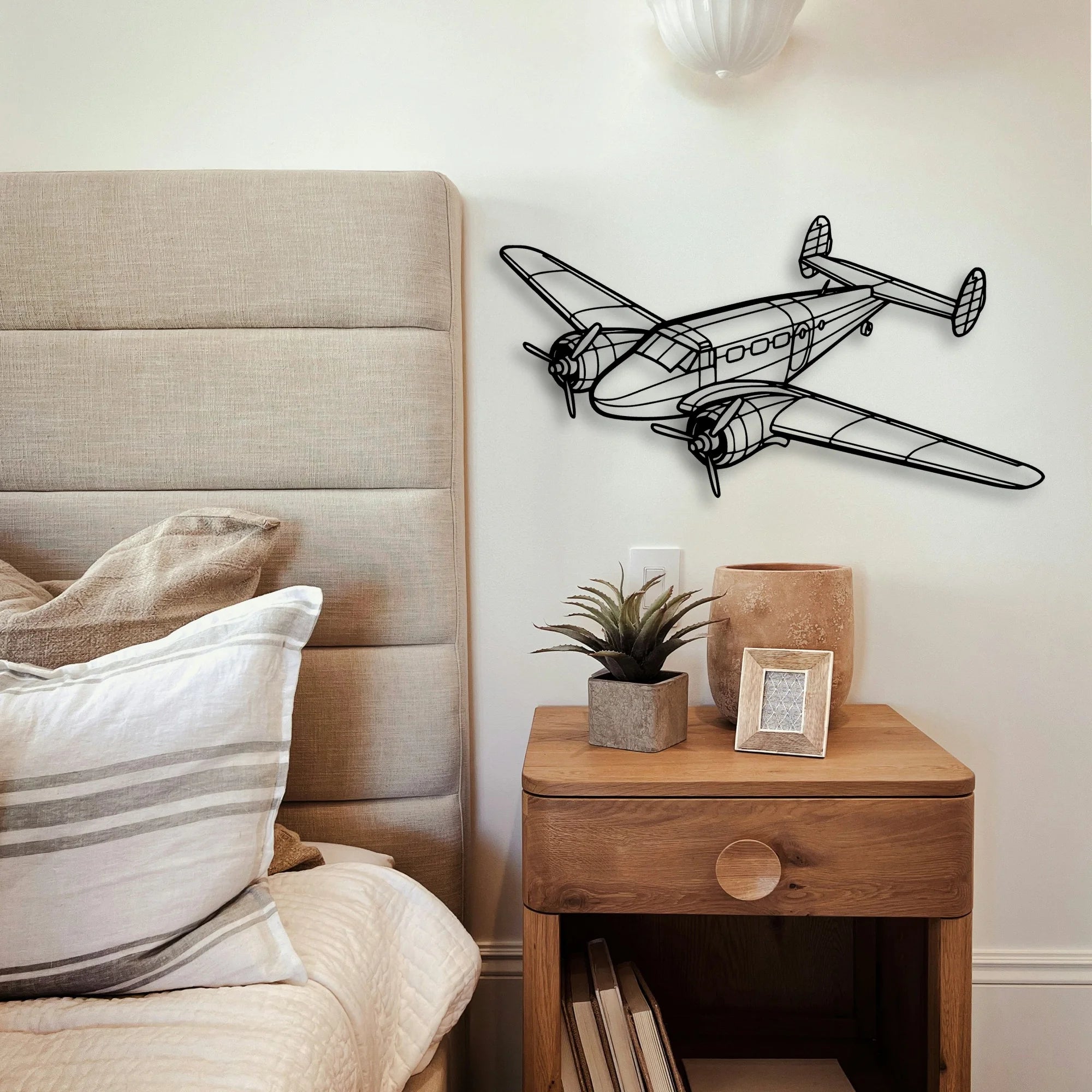 PA 46 350P Malibu Mirage Classic Aircraft Silhouette Metal Wall Art - Tinvibe