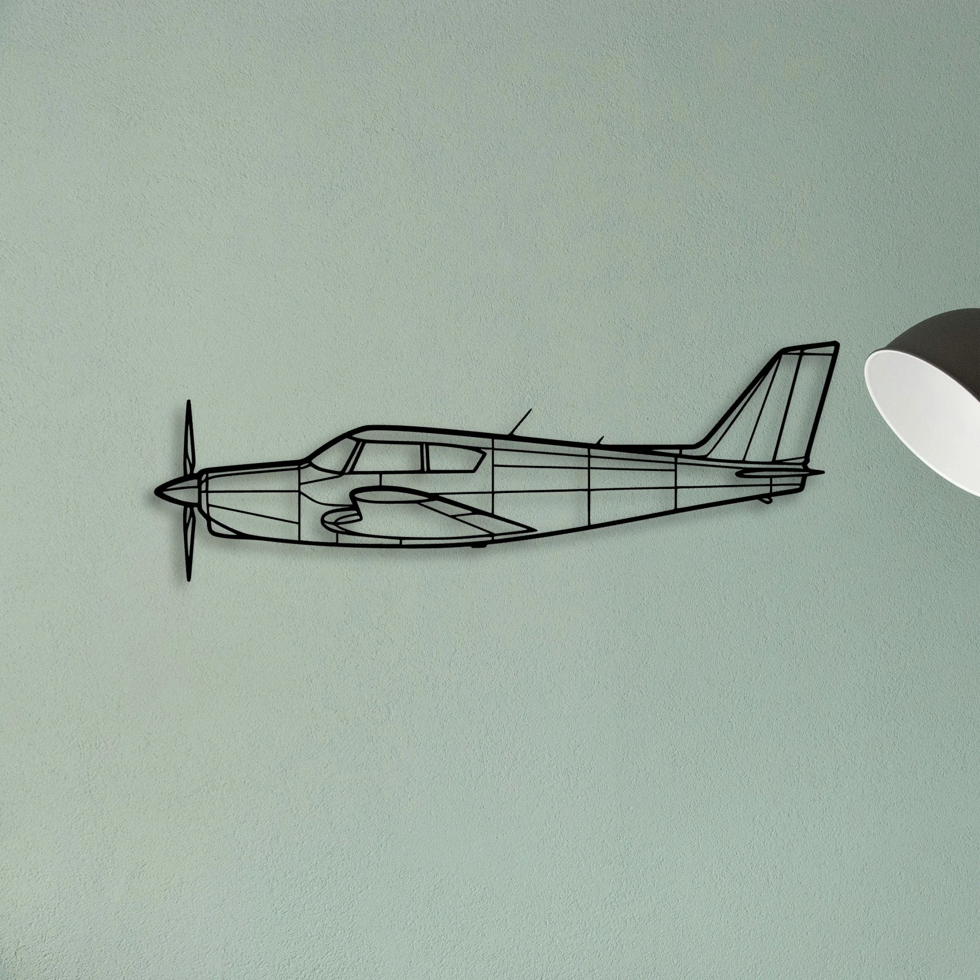 PA 46 Malibu Classic Aircraft Silhouette Metal Wall Art - Tinvibe