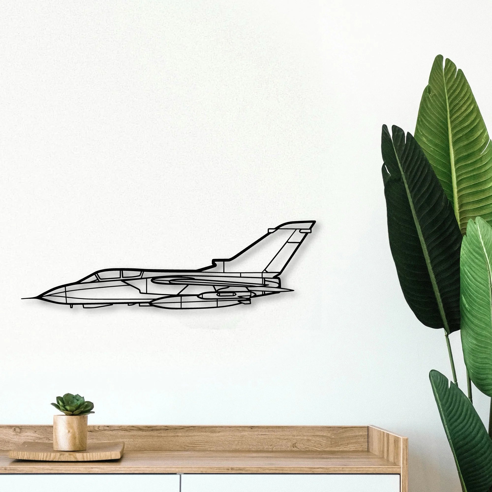 Panavia Tornado Classic Aircraft Silhouette Metal Wall Art - Tinvibe