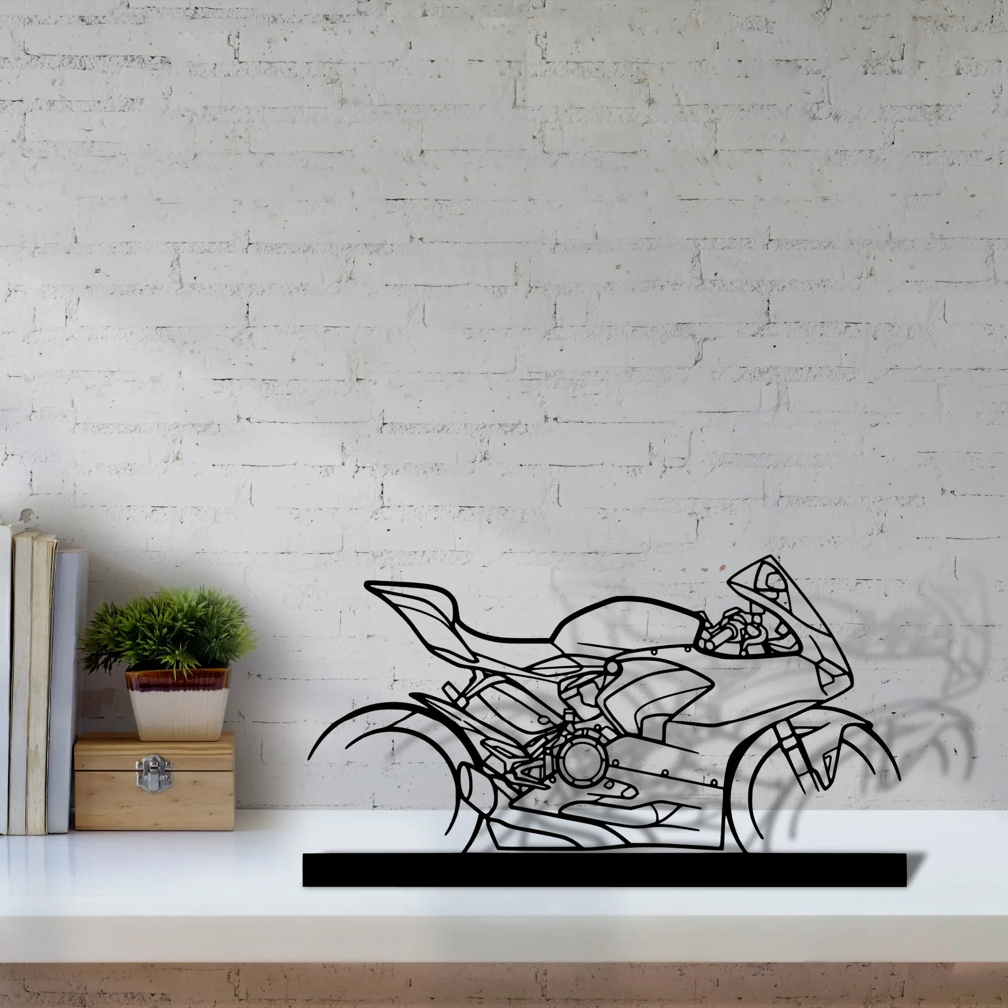 panigale-v2-2021 Silhouette Metal Art Stand - Tinvibe