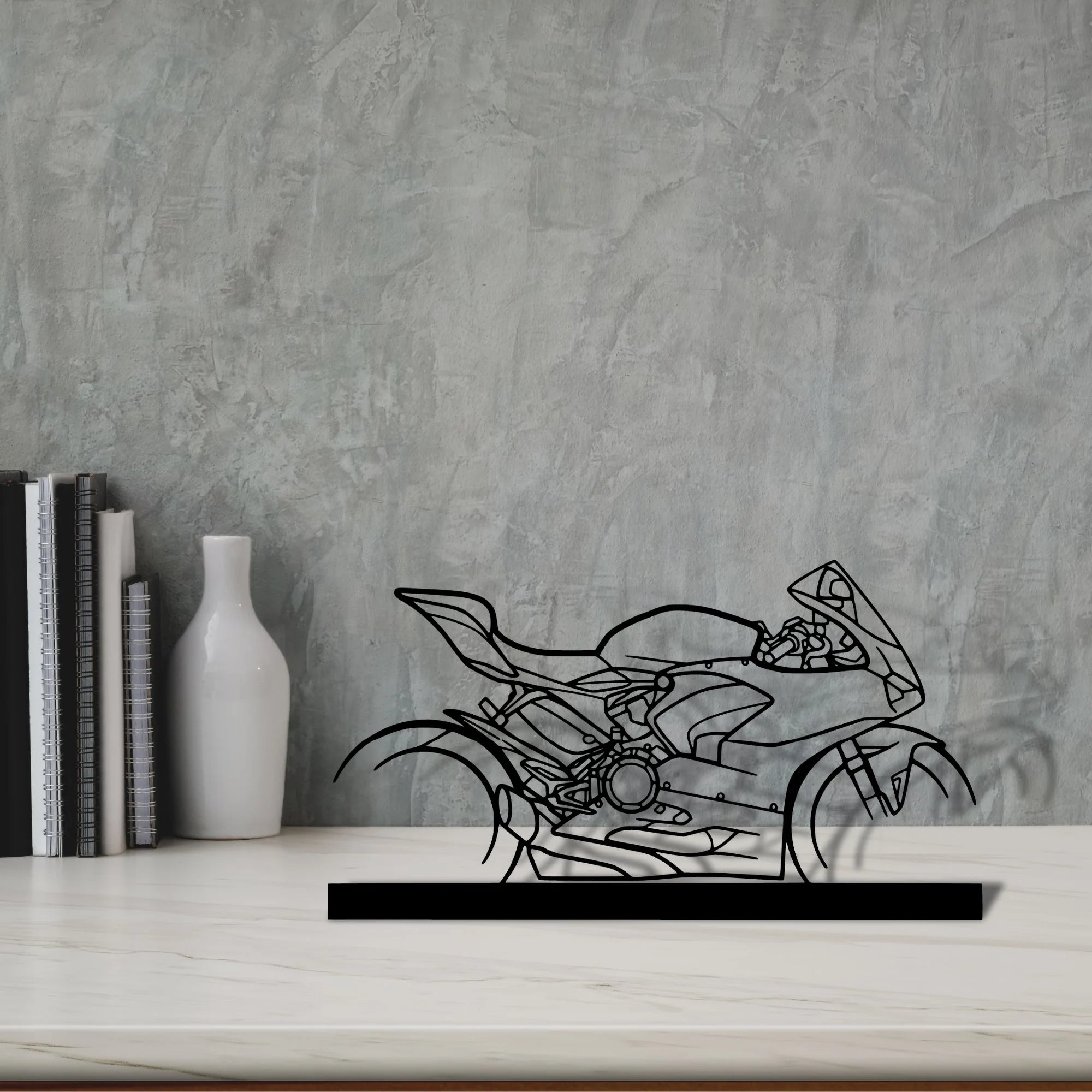 panigale-v2-2021 Silhouette Metal Art Stand - Tinvibe