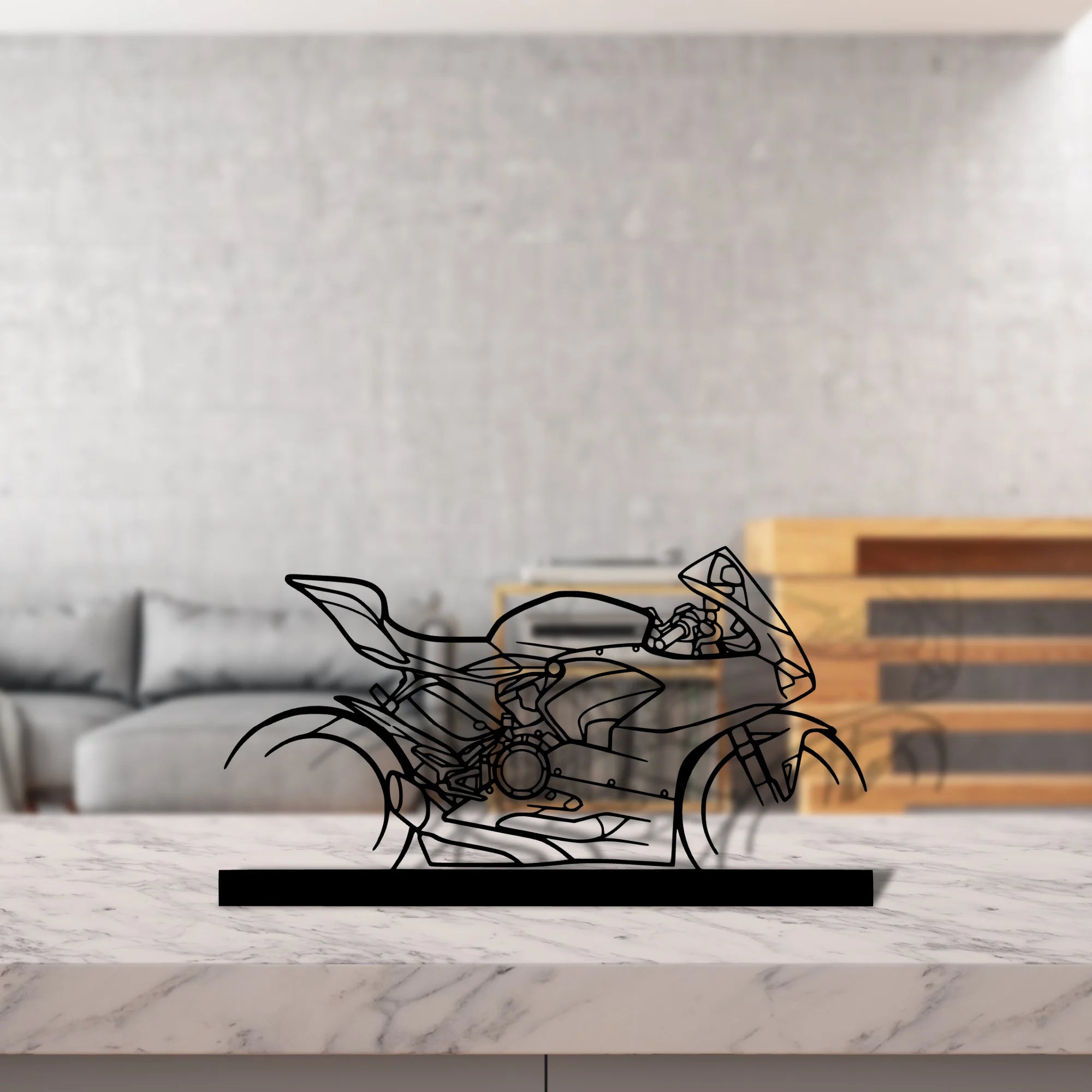 panigale-v2-2021 Silhouette Metal Art Stand - Tinvibe
