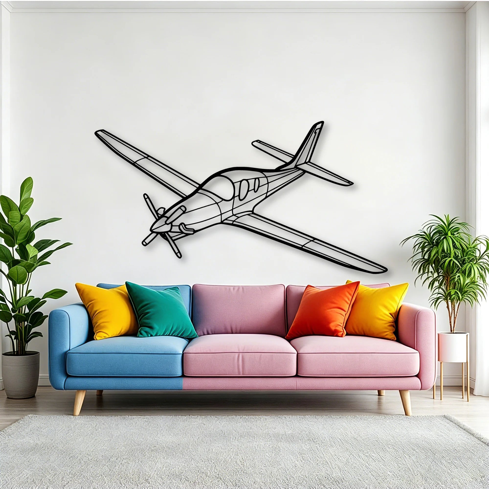 Piper J 3 Cub Classic Aircraft Silhouette Metal Wall Art - Tinvibe