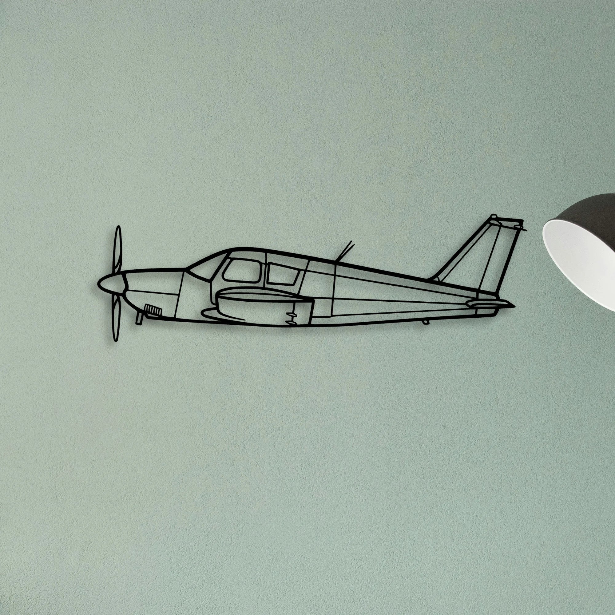 Piper Classic Aircraft Silhouette Metal Wall Art - Tinvibe