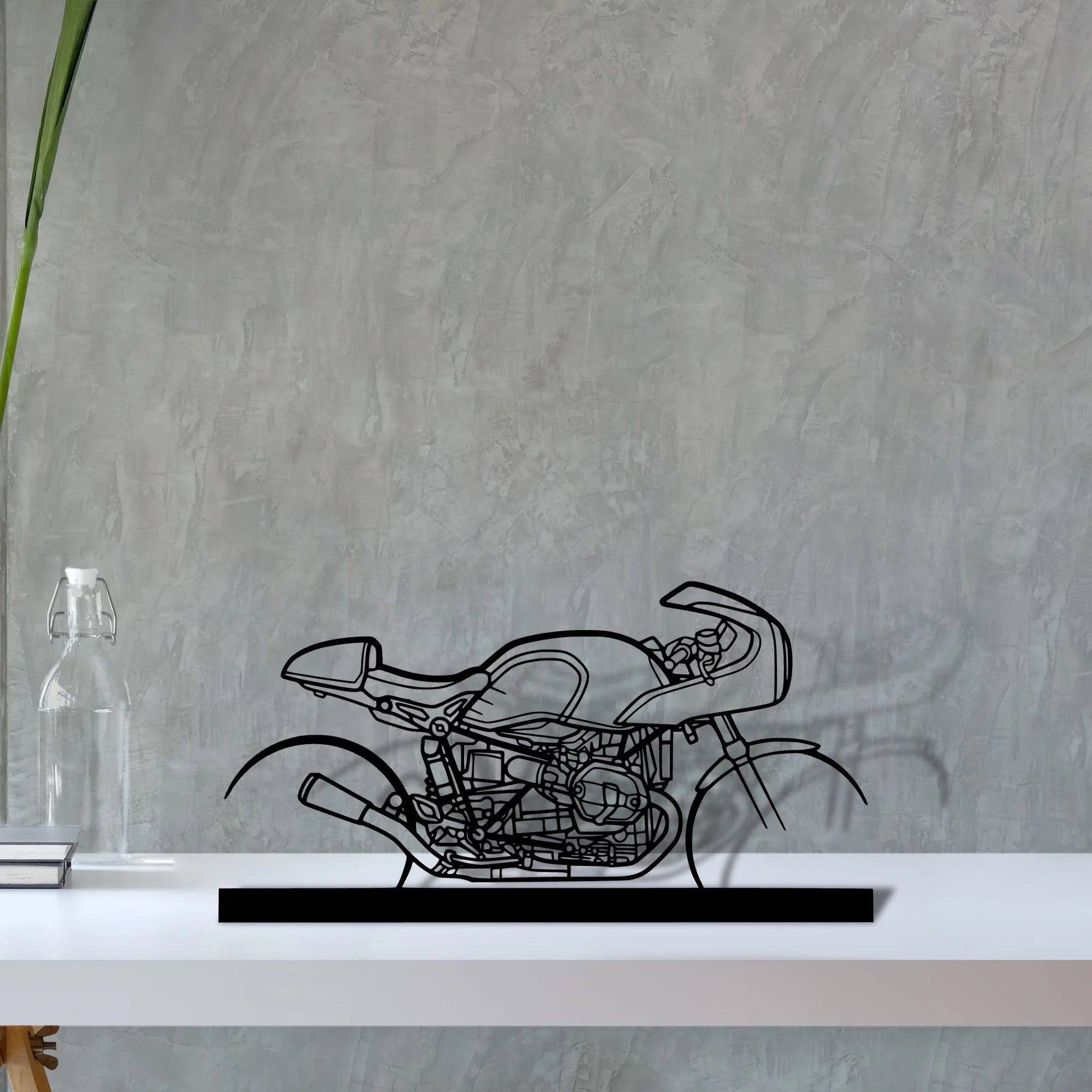 r-nine-t-racer-2019 Silhouette Metal Art Stand - Tinvibe