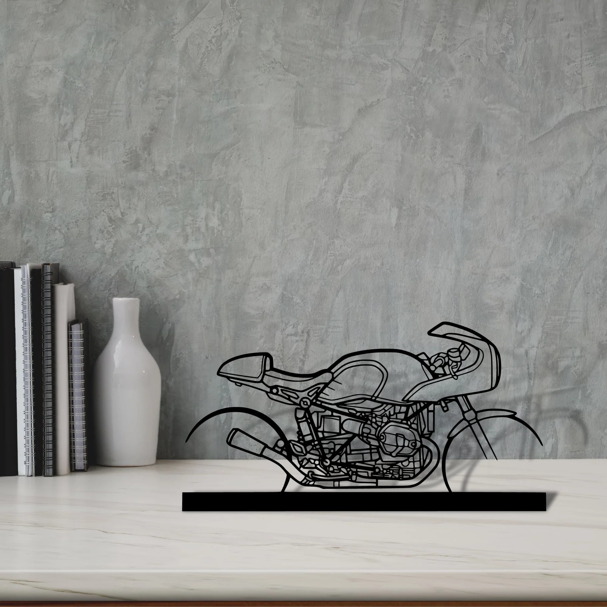 r-nine-t-racer-2019 Silhouette Metal Art Stand - Tinvibe