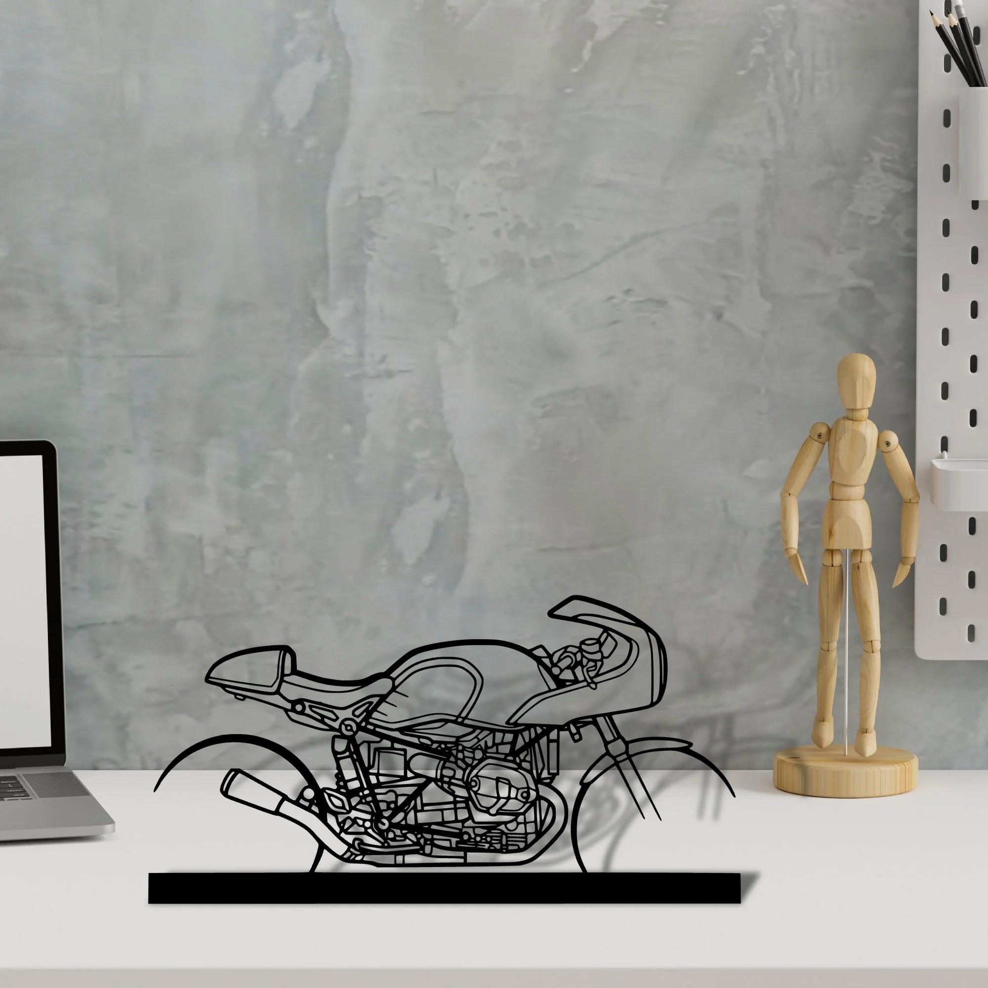 r-nine-t-racer-2019 Silhouette Metal Art Stand - Tinvibe