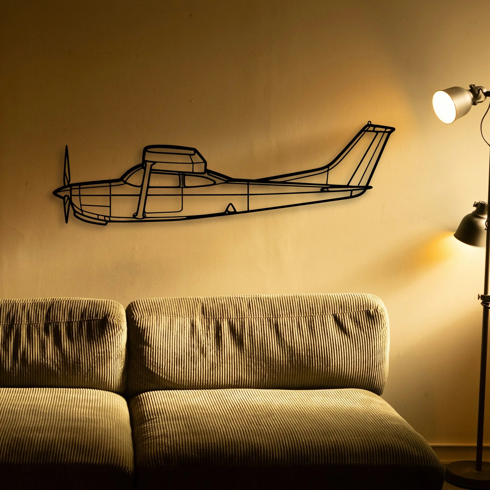 R182 3 Classic Aircraft Silhouette Metal Wall Art - Tinvibe