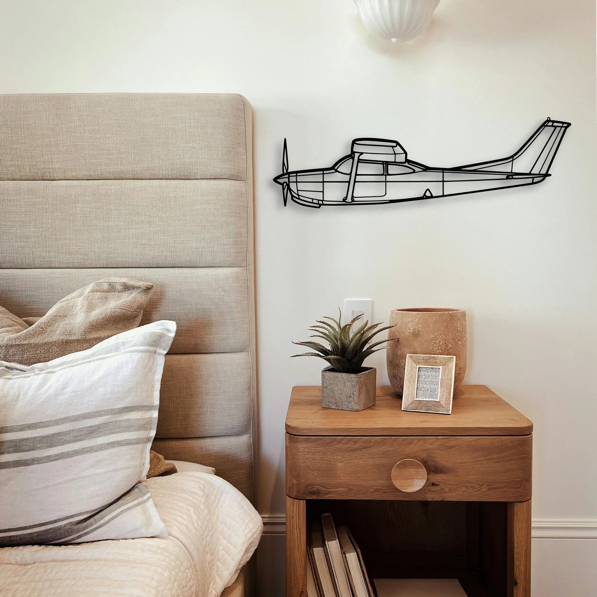 R182 3 Classic Aircraft Silhouette Metal Wall Art - Tinvibe