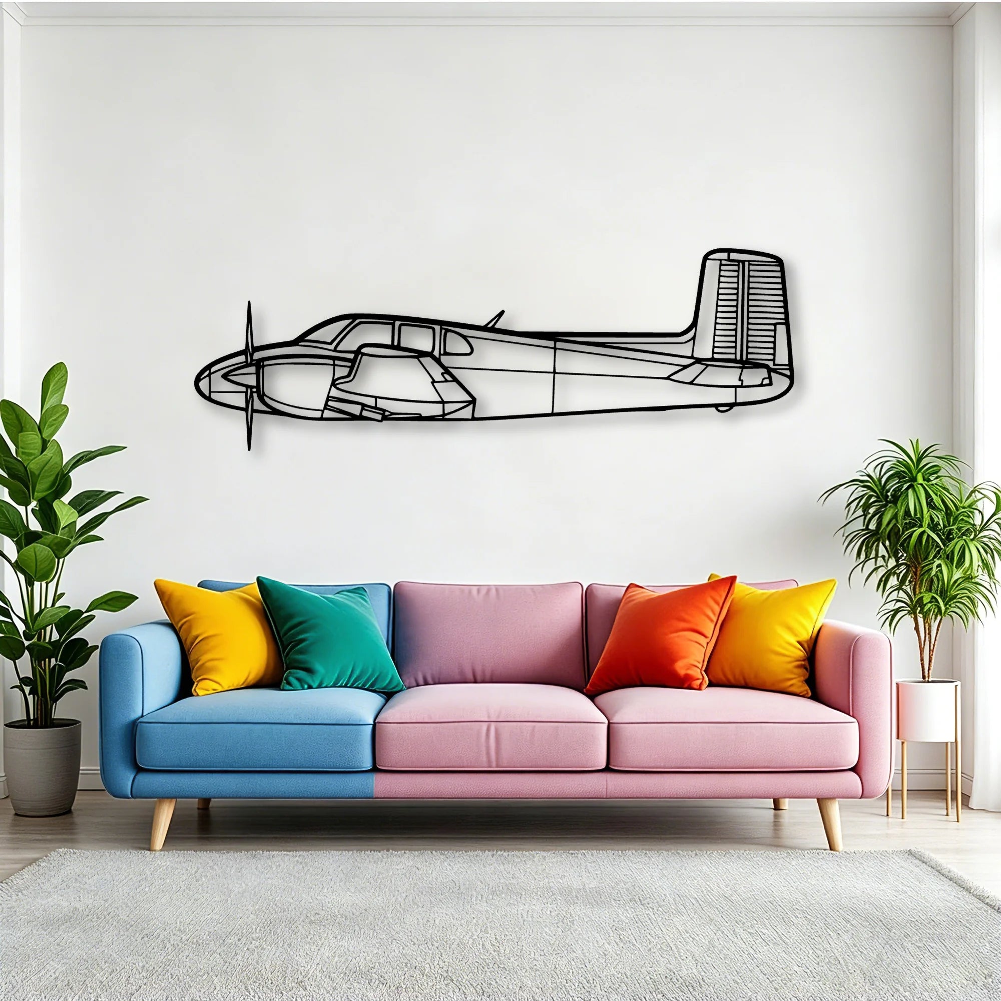 R3000 160 Classic Aircraft Silhouette Metal Wall Art - Tinvibe