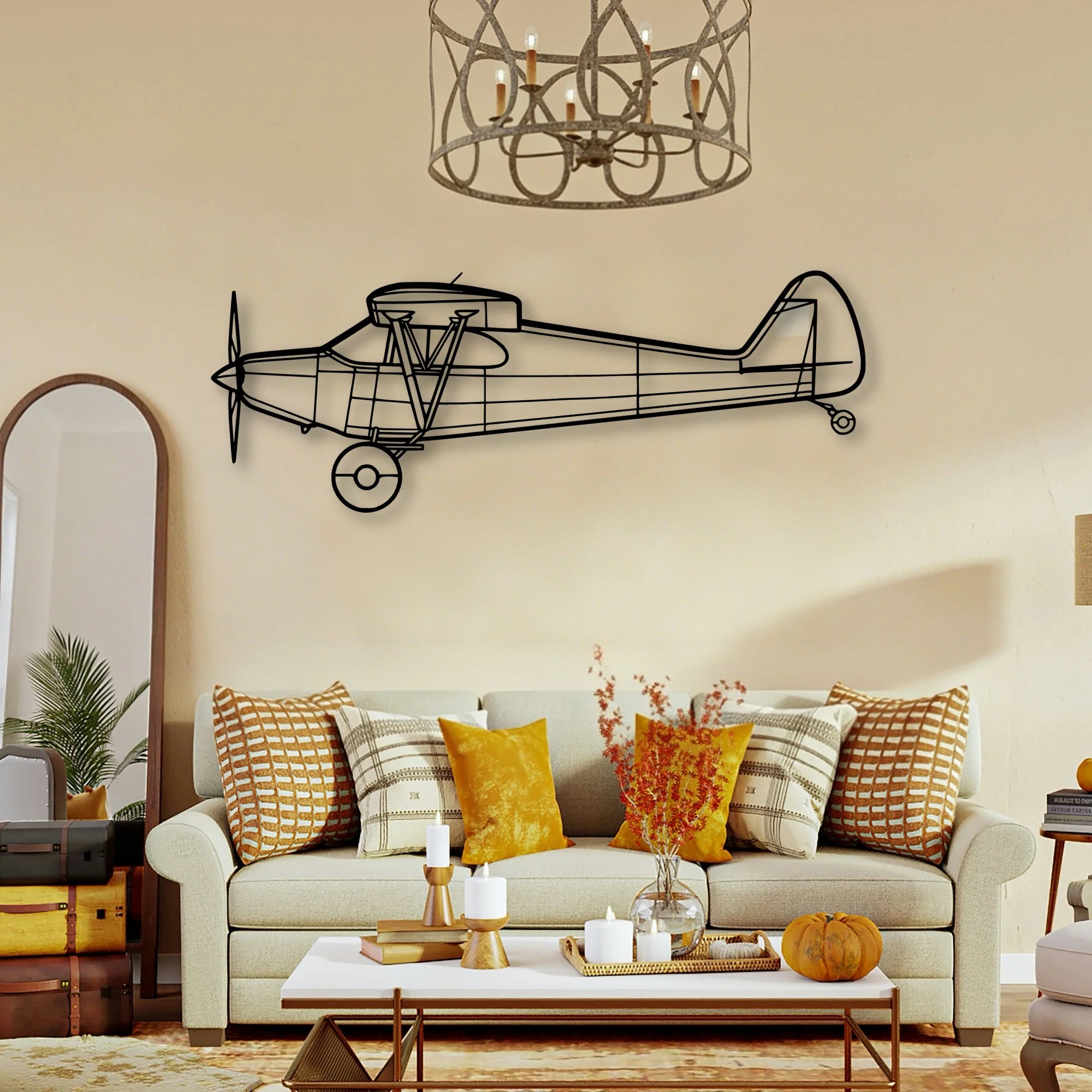 Raf F 4K Phantom Classic Aircraft Silhouette Metal Wall Art - Tinvibe