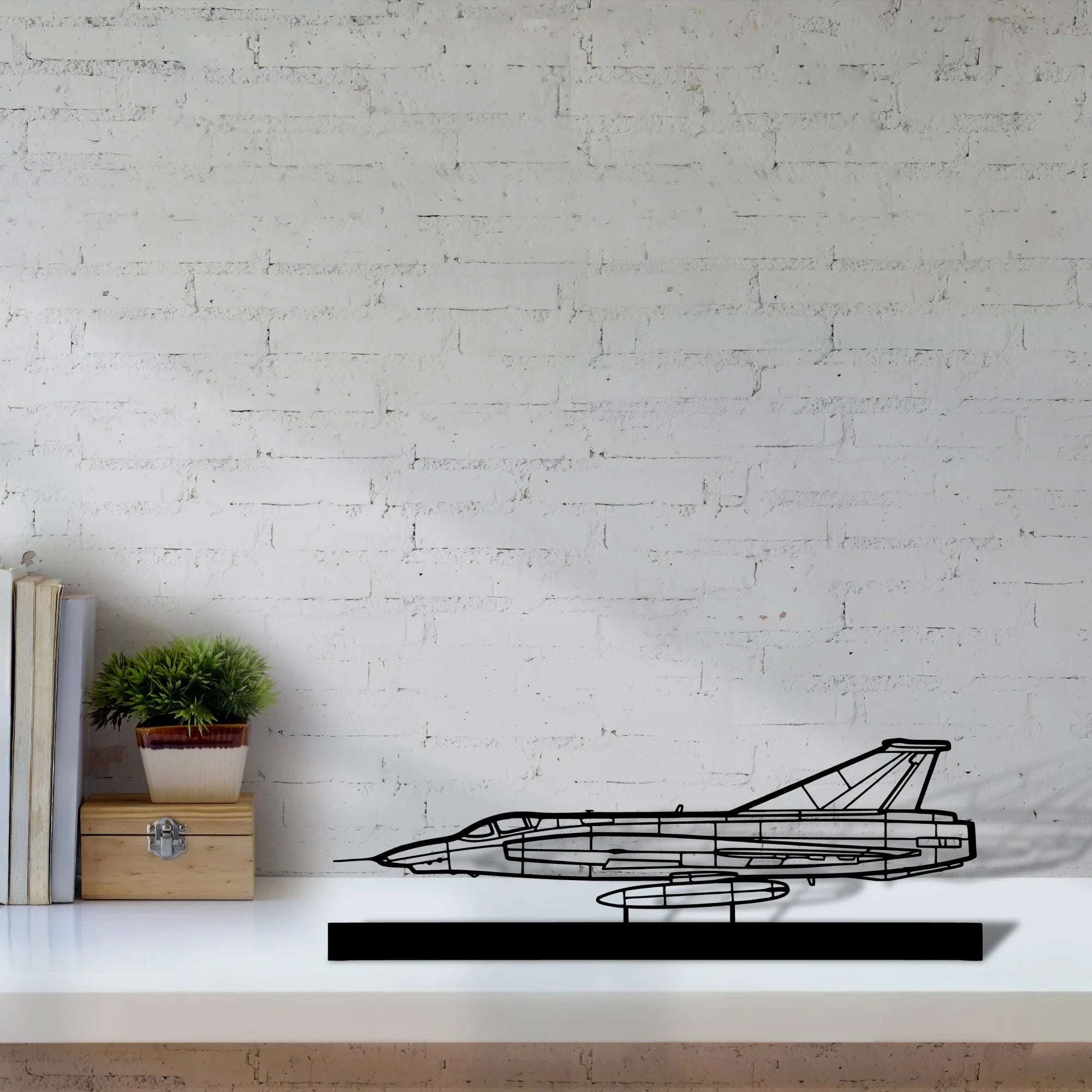 rf-35-draken Silhouette Metal Art Stand - Tinvibe