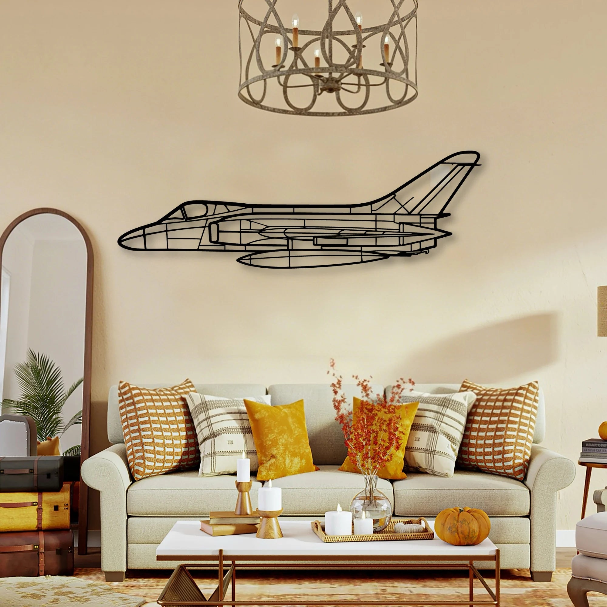Rf 8G Classic Aircraft Silhouette Metal Wall Art - Tinvibe