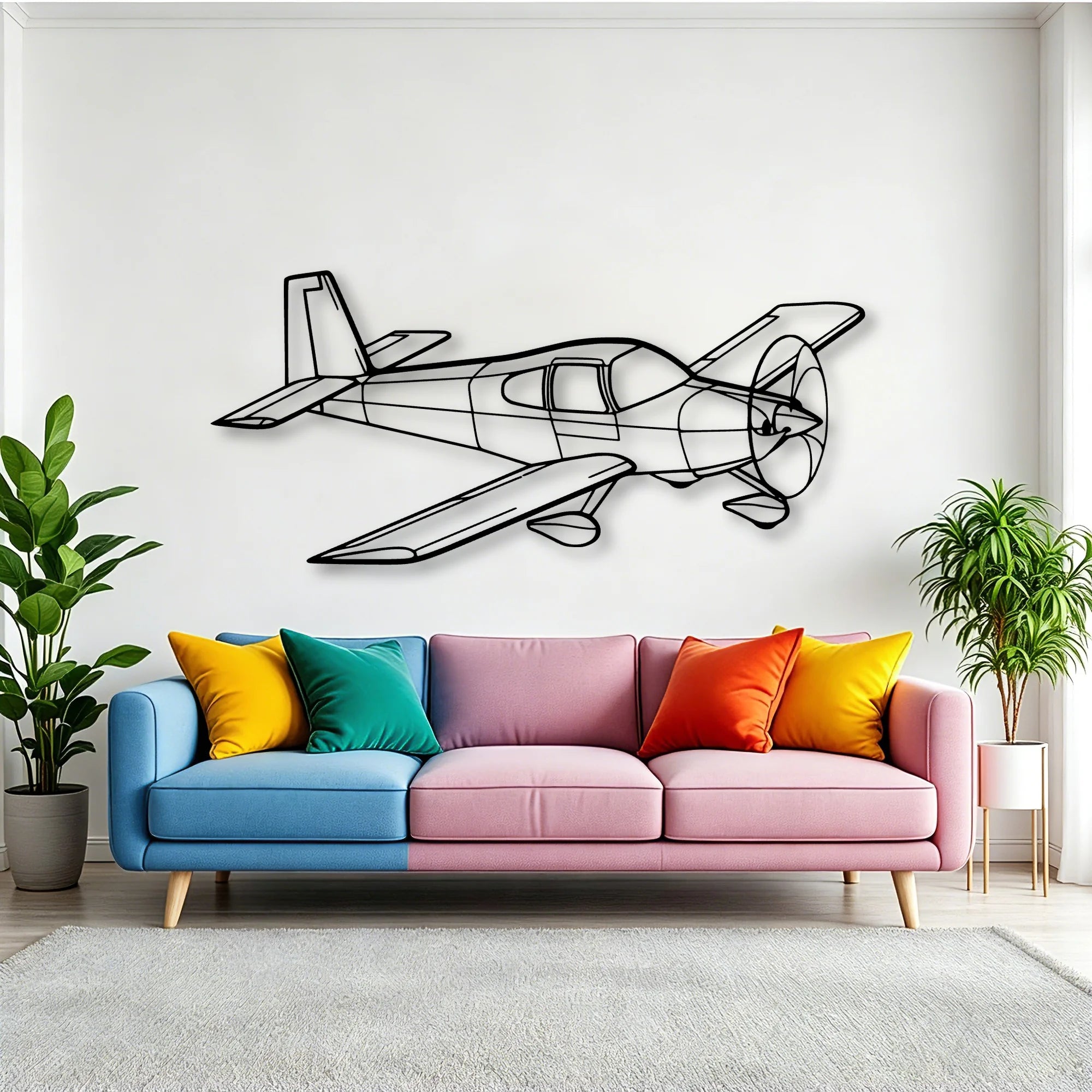 Rv 10 2 Classic Aircraft Silhouette Metal Wall Art - Tinvibe