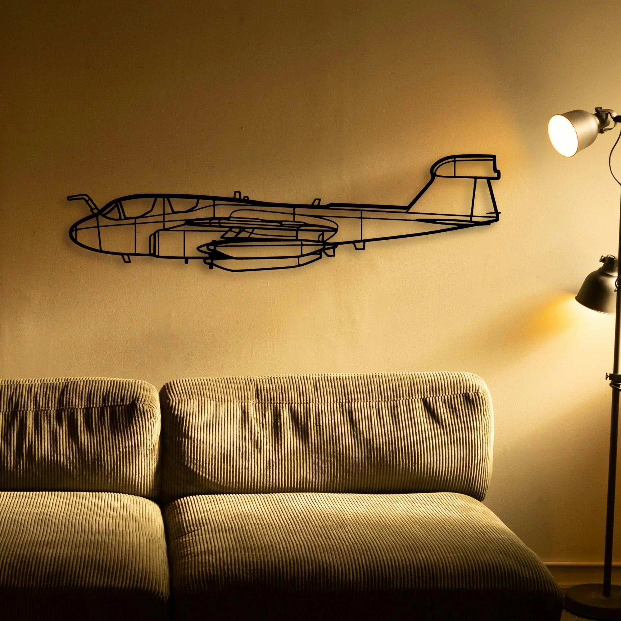 Rv 10 Classic Aircraft Silhouette Metal Wall Art - Tinvibe