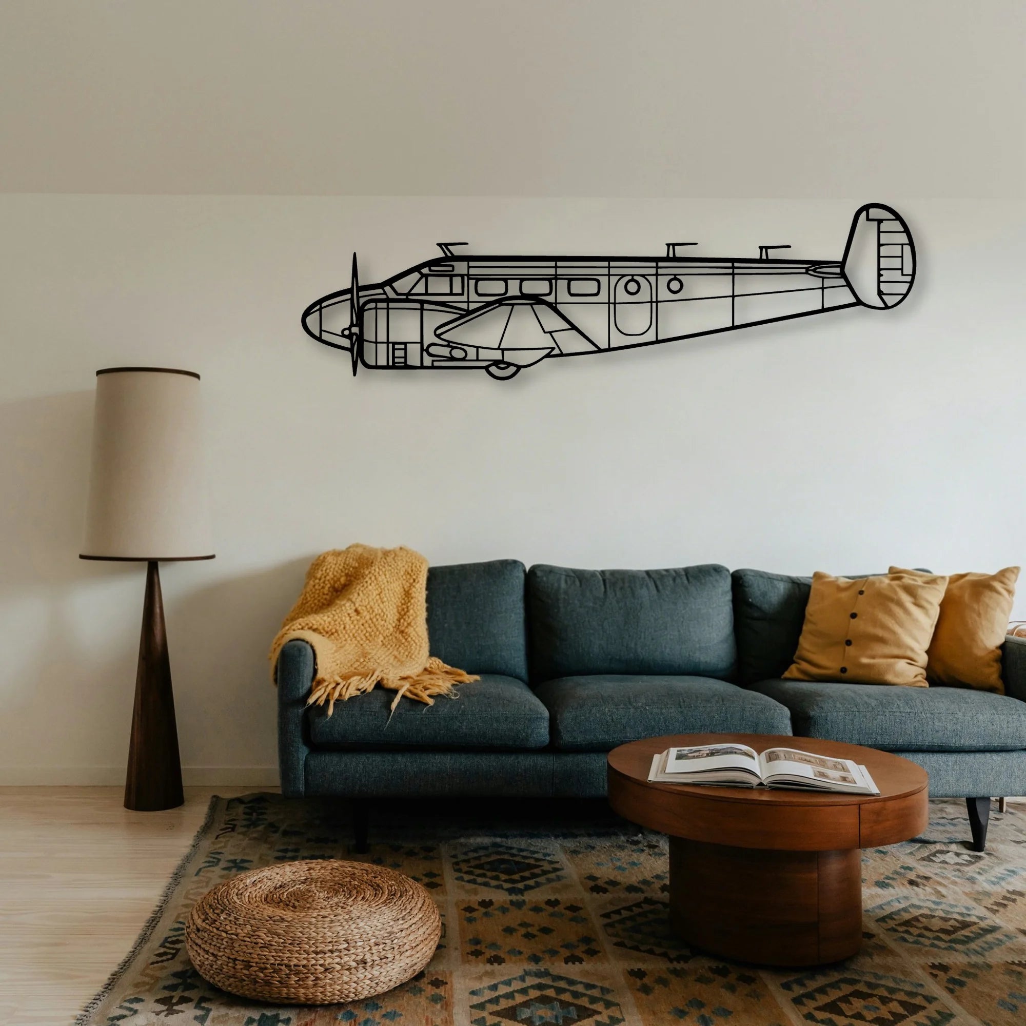 Rv 12IS Classic Aircraft Silhouette Metal Wall Art - Tinvibe