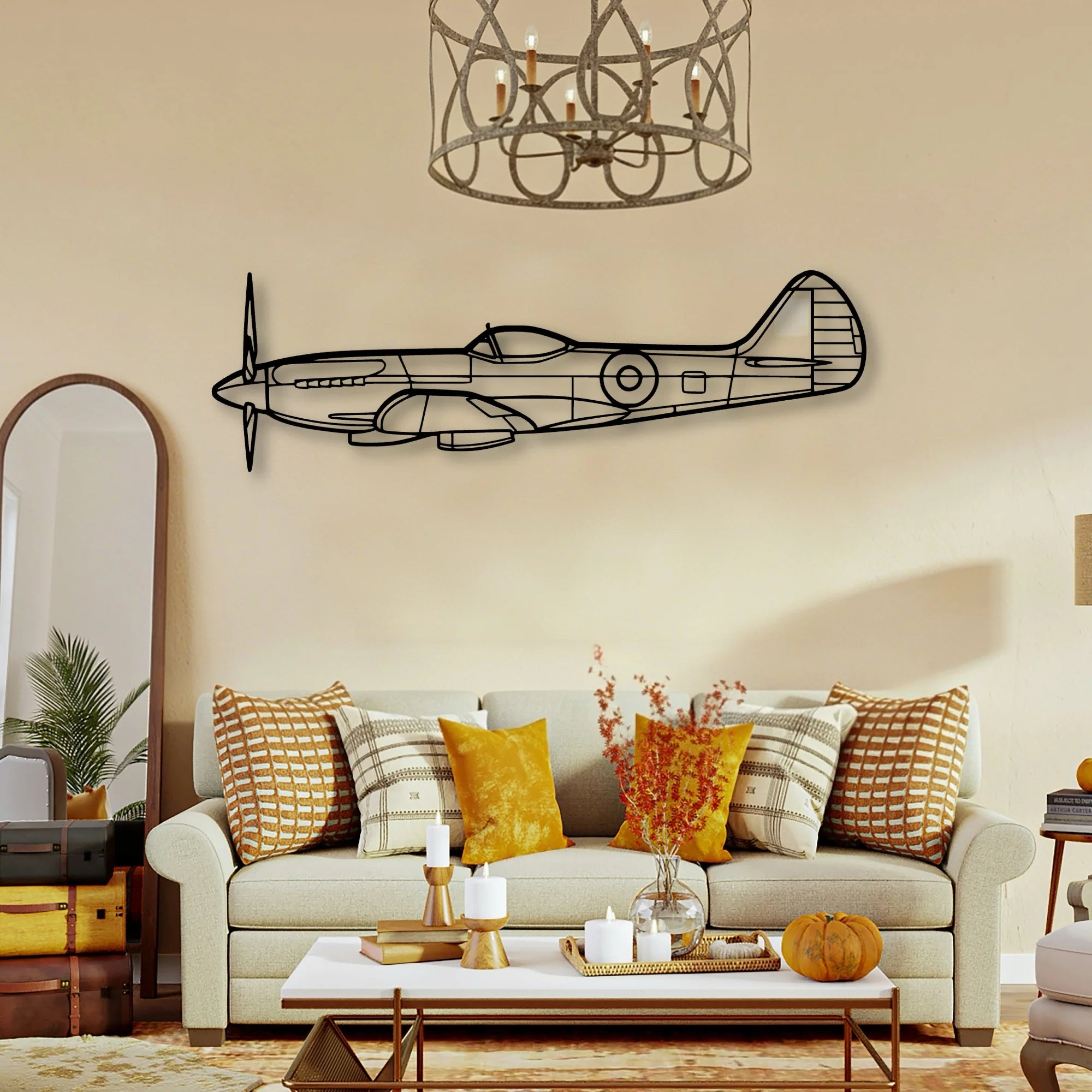 S 2T Classic Aircraft Silhouette Metal Wall Art - Tinvibe