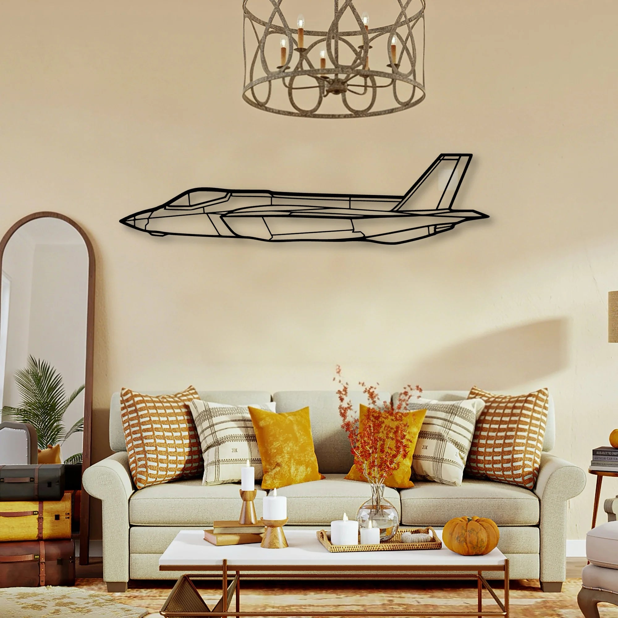 Spitfire Mk Ix Classic Aircraft Silhouette Metal Wall Art - Tinvibe