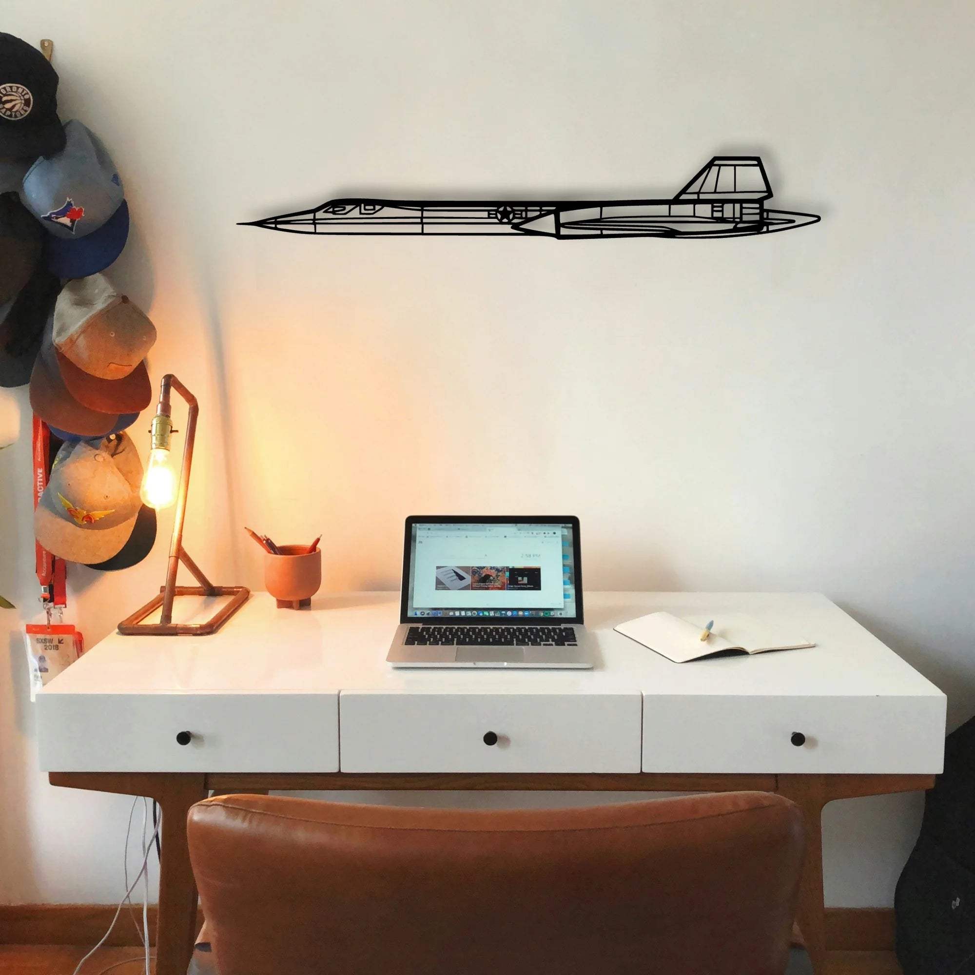 SR71 Blackbird Classic Aircraft Silhouette Metal Wall Art - Tinvibe