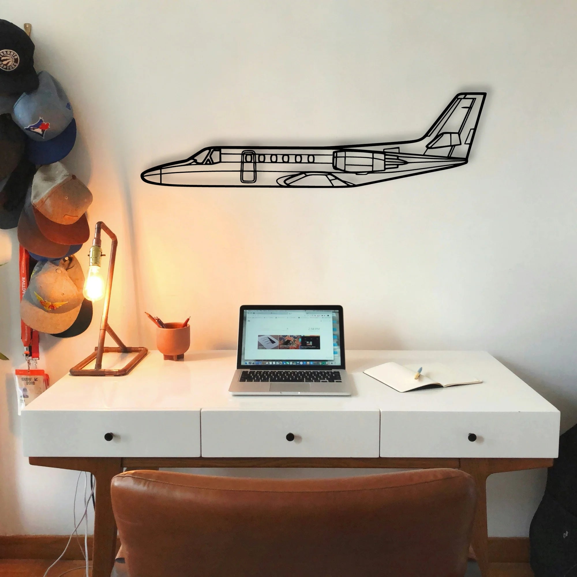 Stearman 75 Classic Aircraft Silhouette Metal Wall Art - Tinvibe
