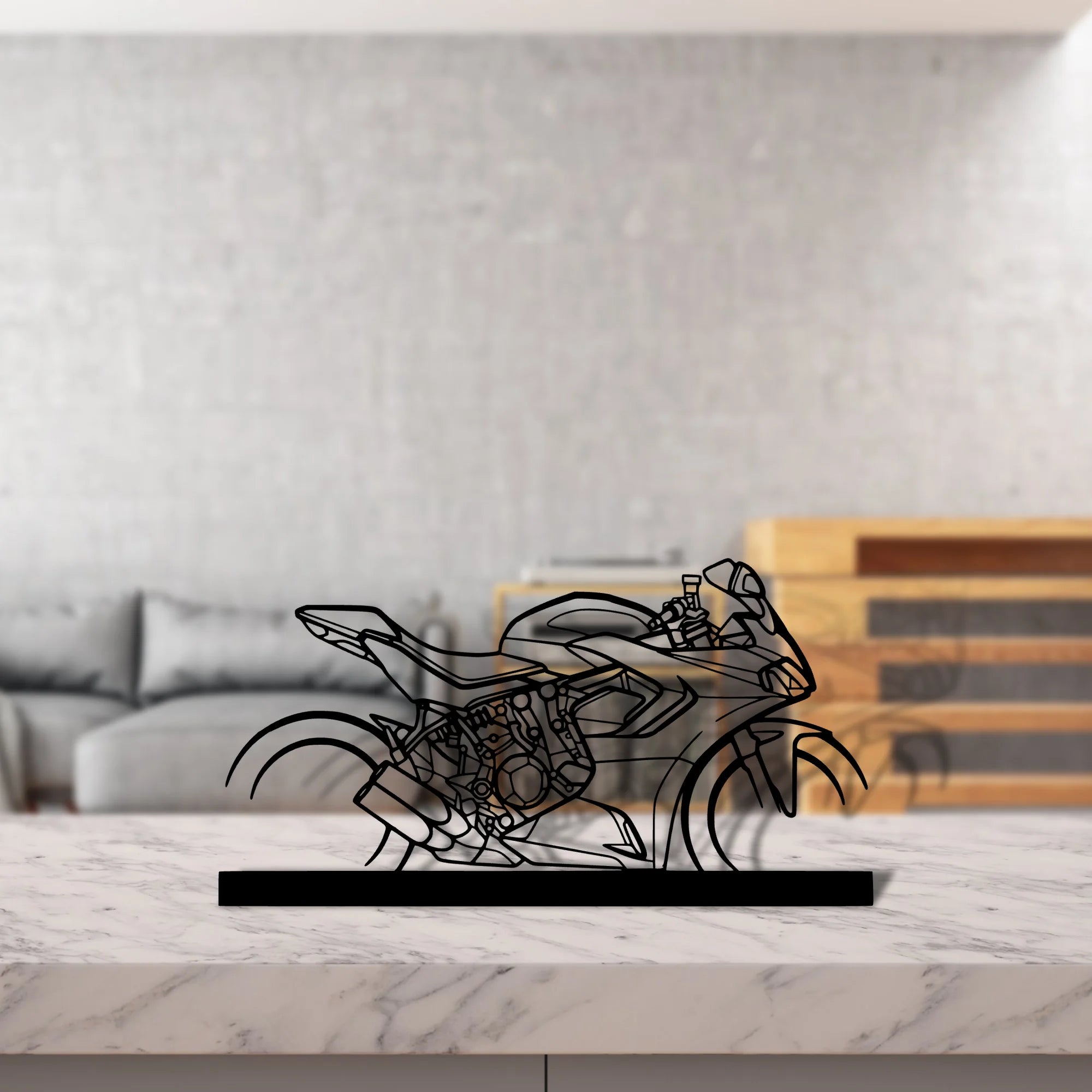 supersport-950s-2022 Silhouette Metal Art Stand - Tinvibe