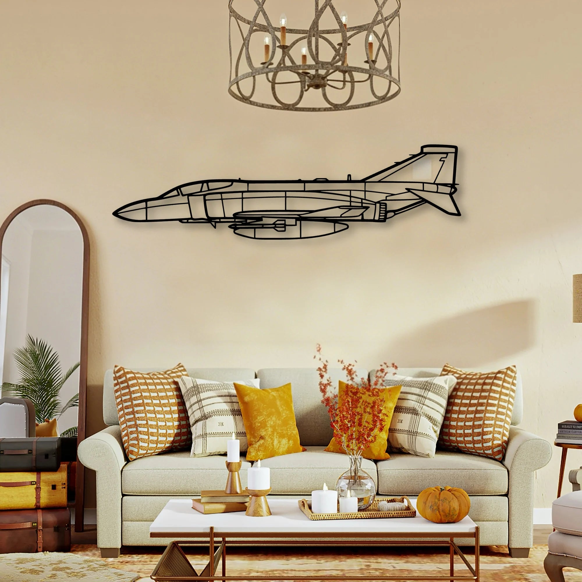 T 34A Mentor Classic Aircraft Silhouette Metal Wall Art - Tinvibe