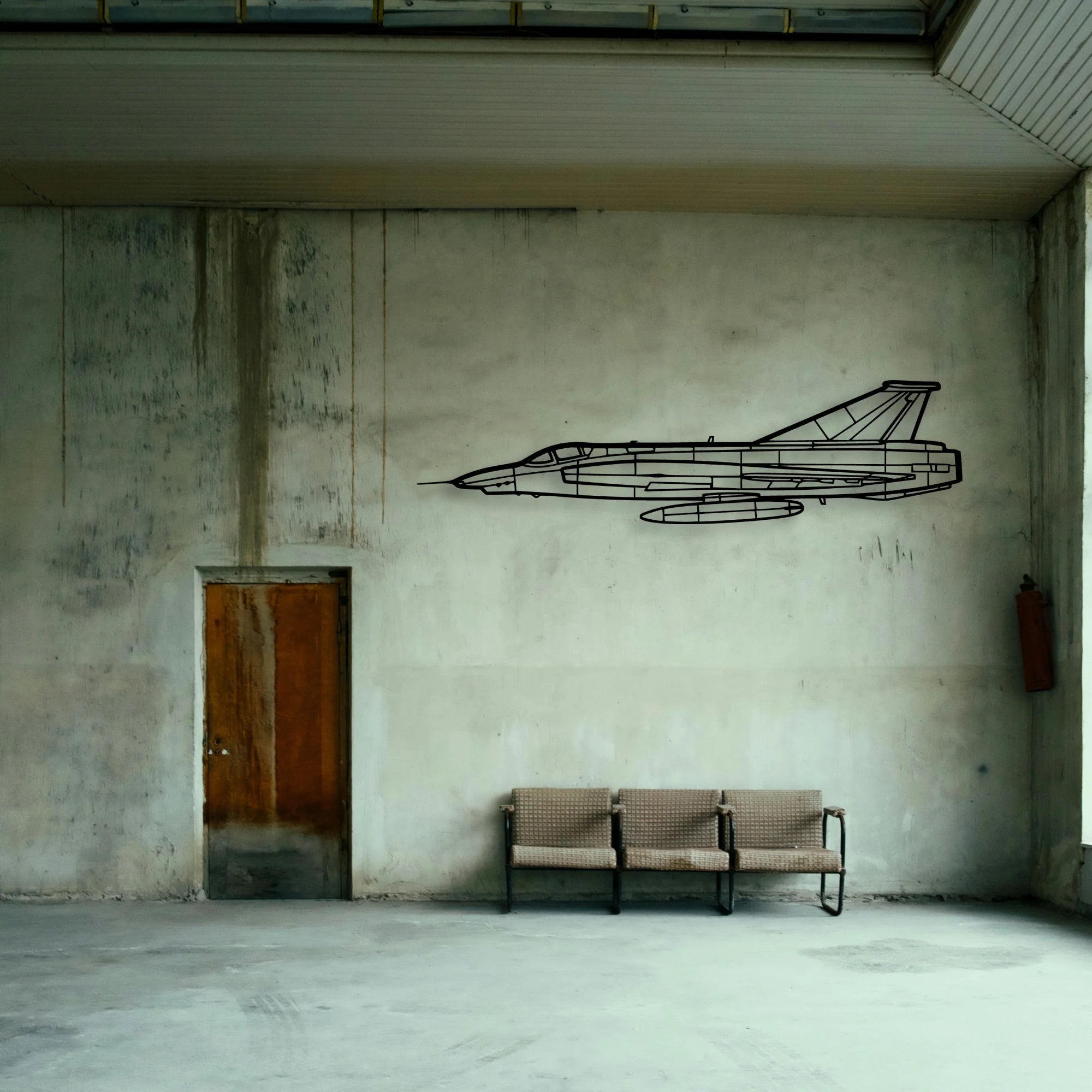 T 7 Red Hawk Classic Aircraft Silhouette Metal Wall Art - Tinvibe