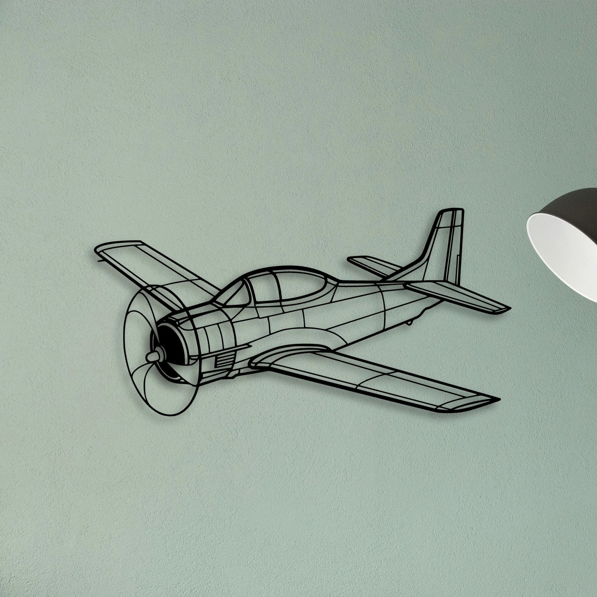 T33 Classic Aircraft Silhouette Metal Wall Art - Tinvibe