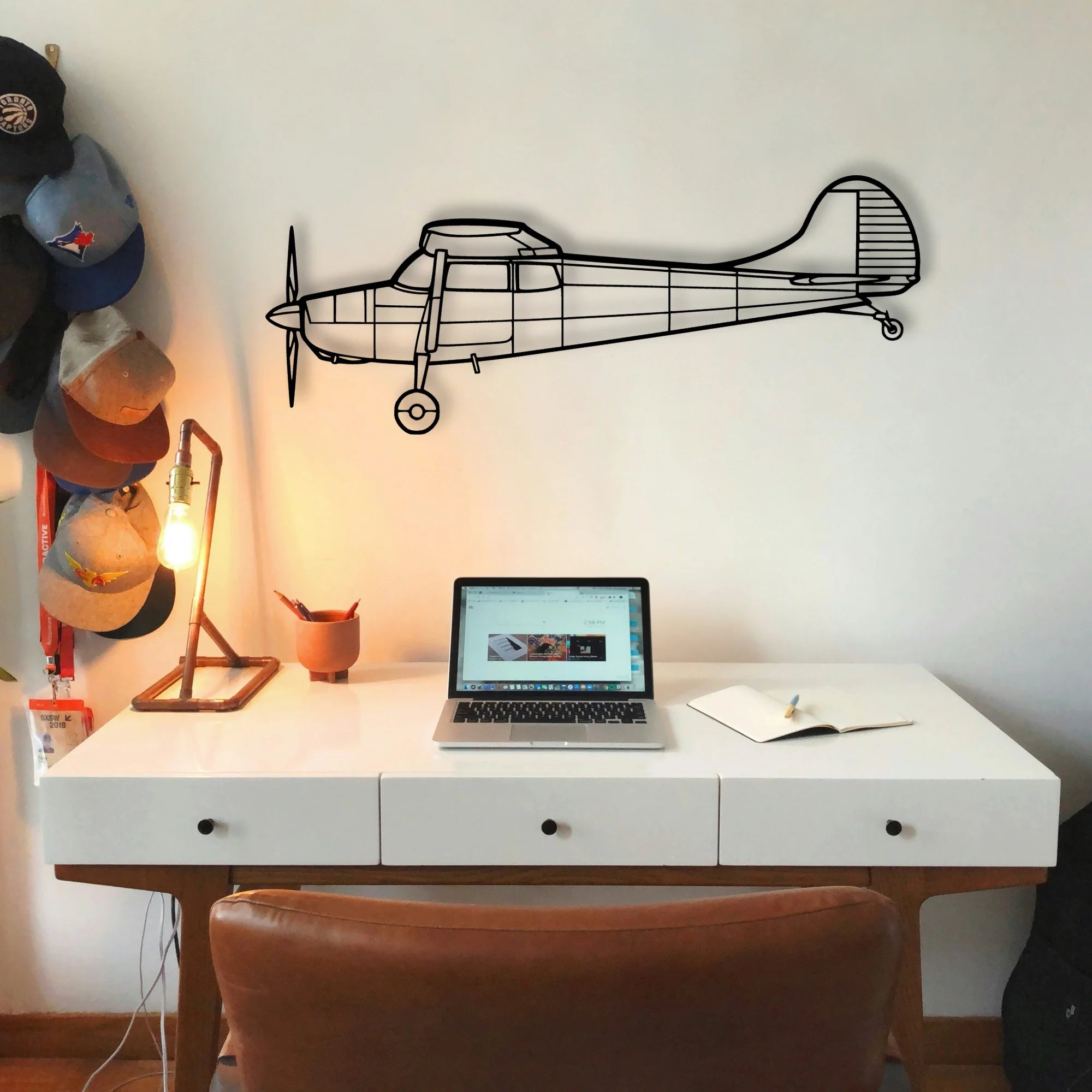 Tempest Classic Aircraft Silhouette Metal Wall Art - Tinvibe