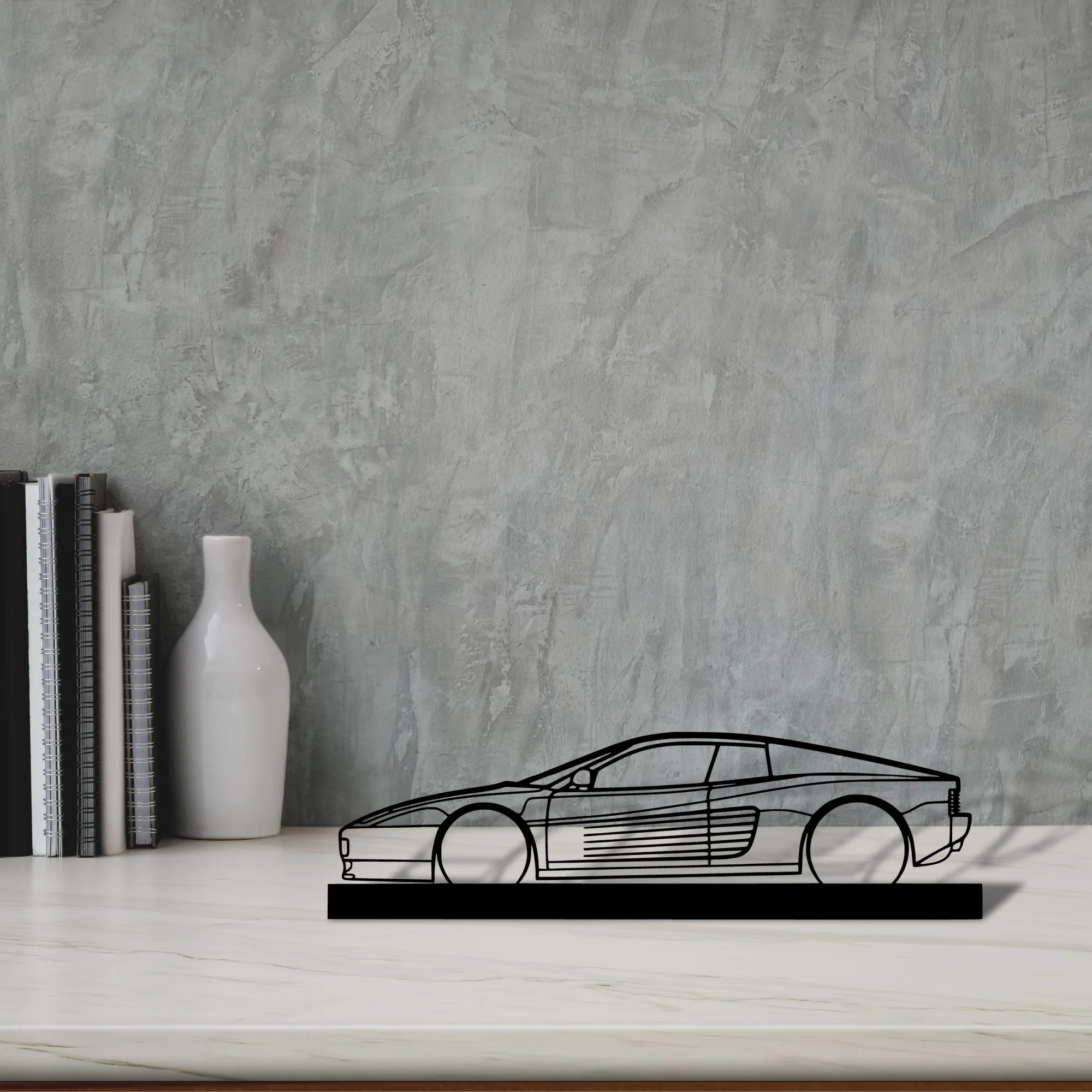 testarossa Silhouette Metal Art Stand - Tinvibe