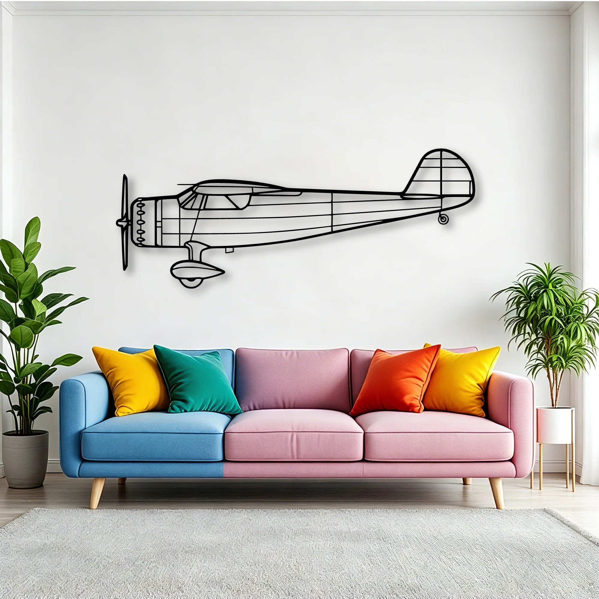 Tornado 10 Classic Aircraft Silhouette Metal Wall Art - Tinvibe