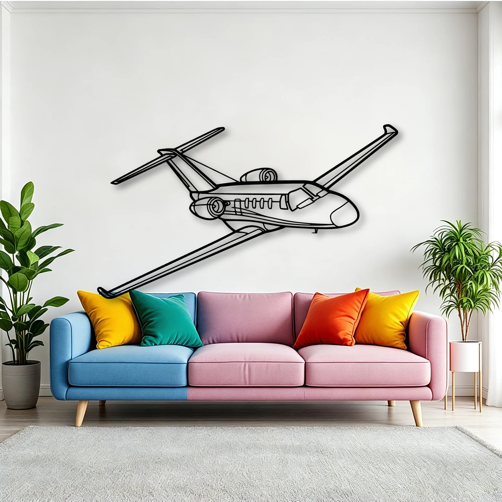 Tornado 5 Classic Aircraft Silhouette Metal Wall Art - Tinvibe