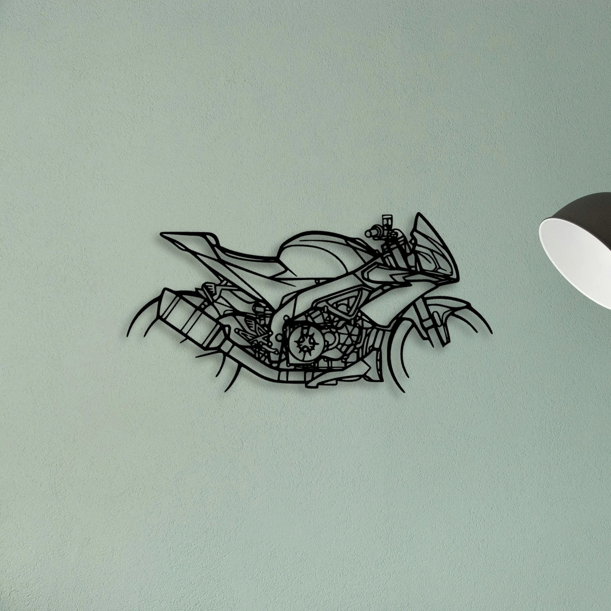 Tuono 2018 Classic Motorcycle Silhouette Metal Wall Art - Tinvibe
