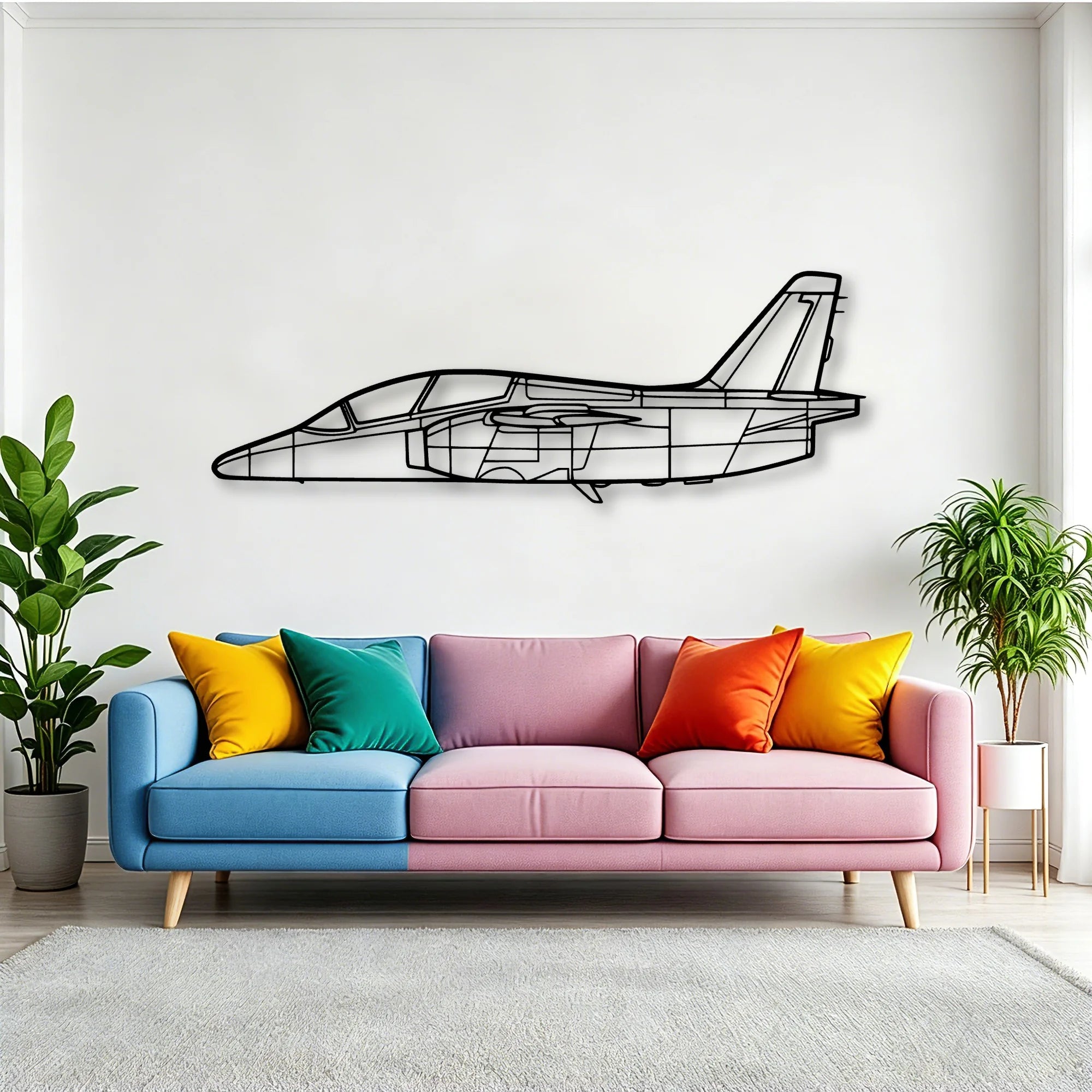 WT9 Dynamic Classic Aircraft Silhouette Metal Wall Art - Tinvibe