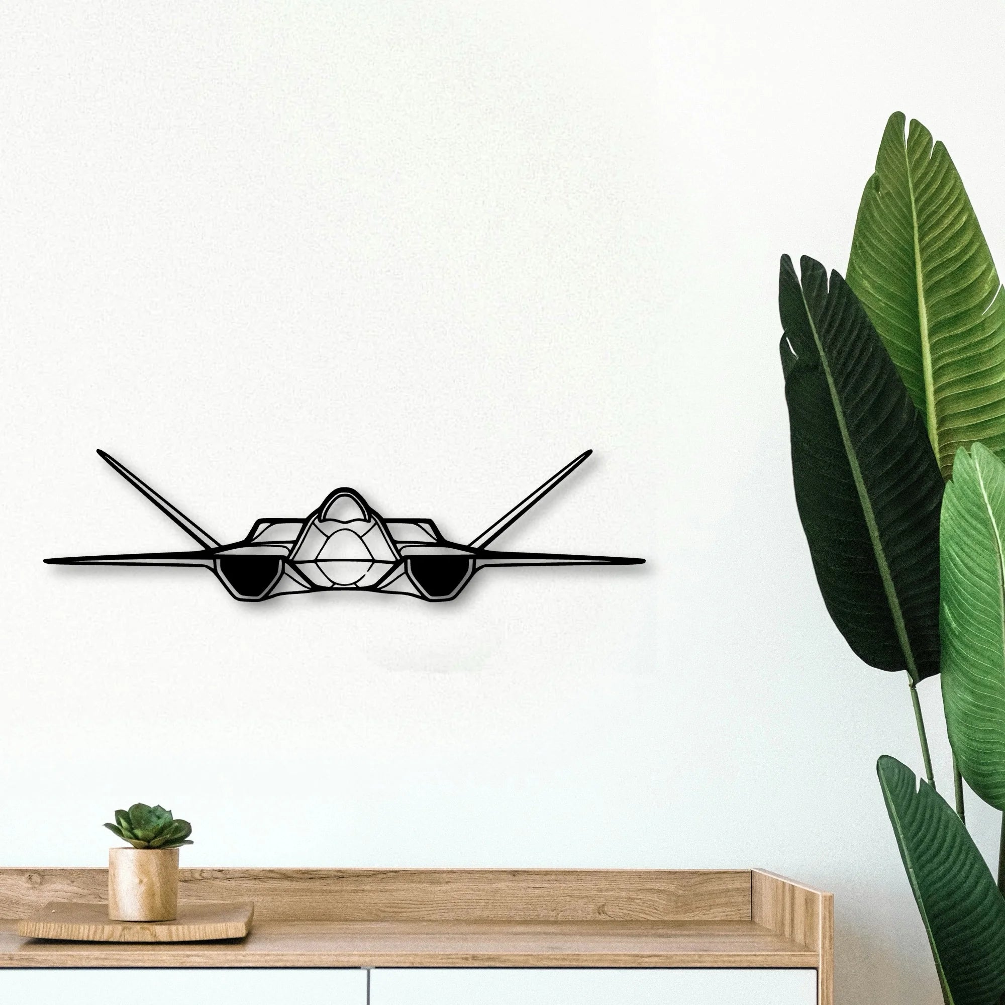 Yf 23 Classic Aircraft Silhouette Metal Wall Art - Tinvibe