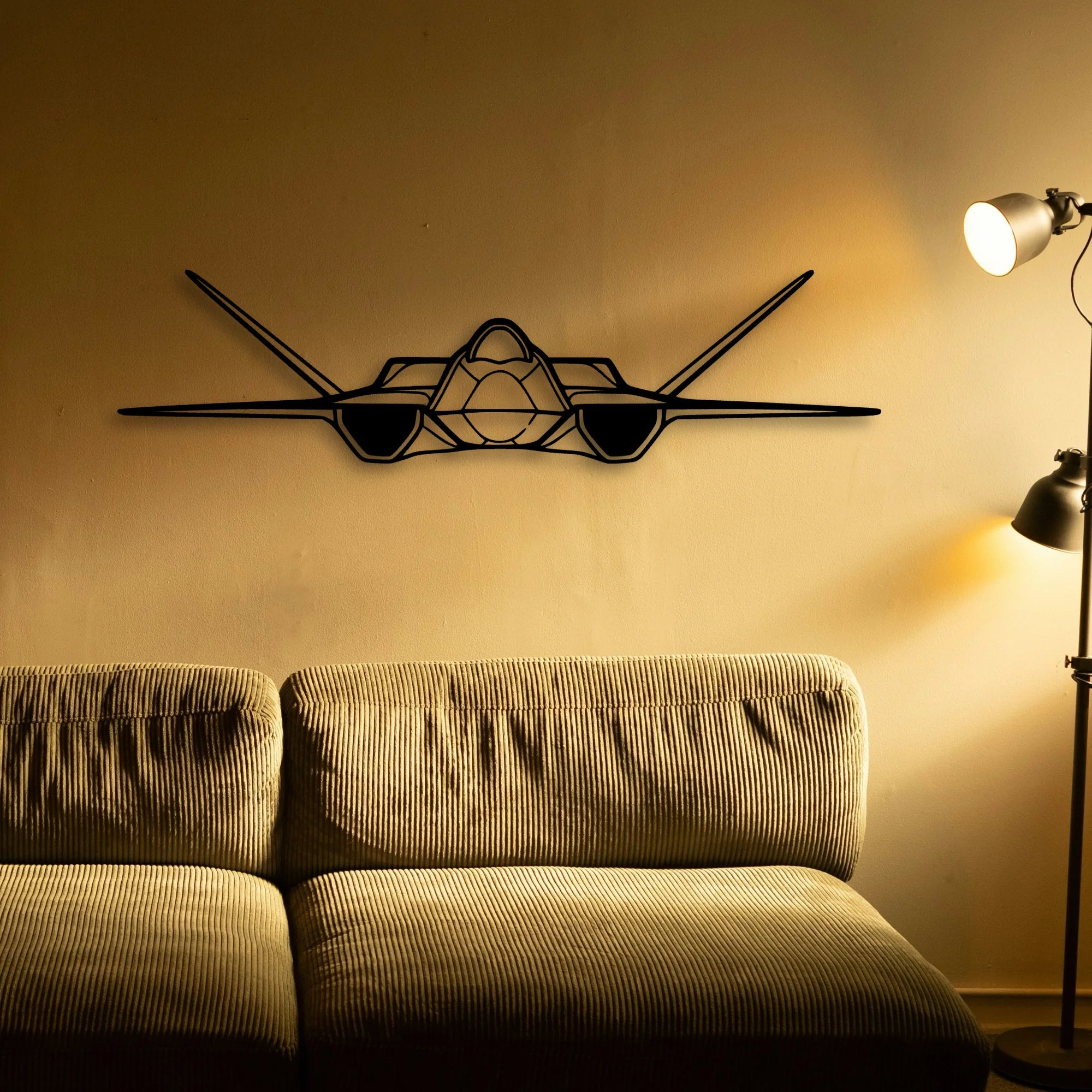 Yf 23 Classic Aircraft Silhouette Metal Wall Art - Tinvibe