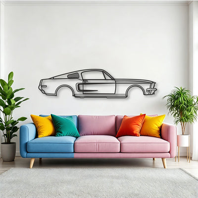 MUSTANG GT390 Classic Silhouette Metal Wall Art - Tinvibe
