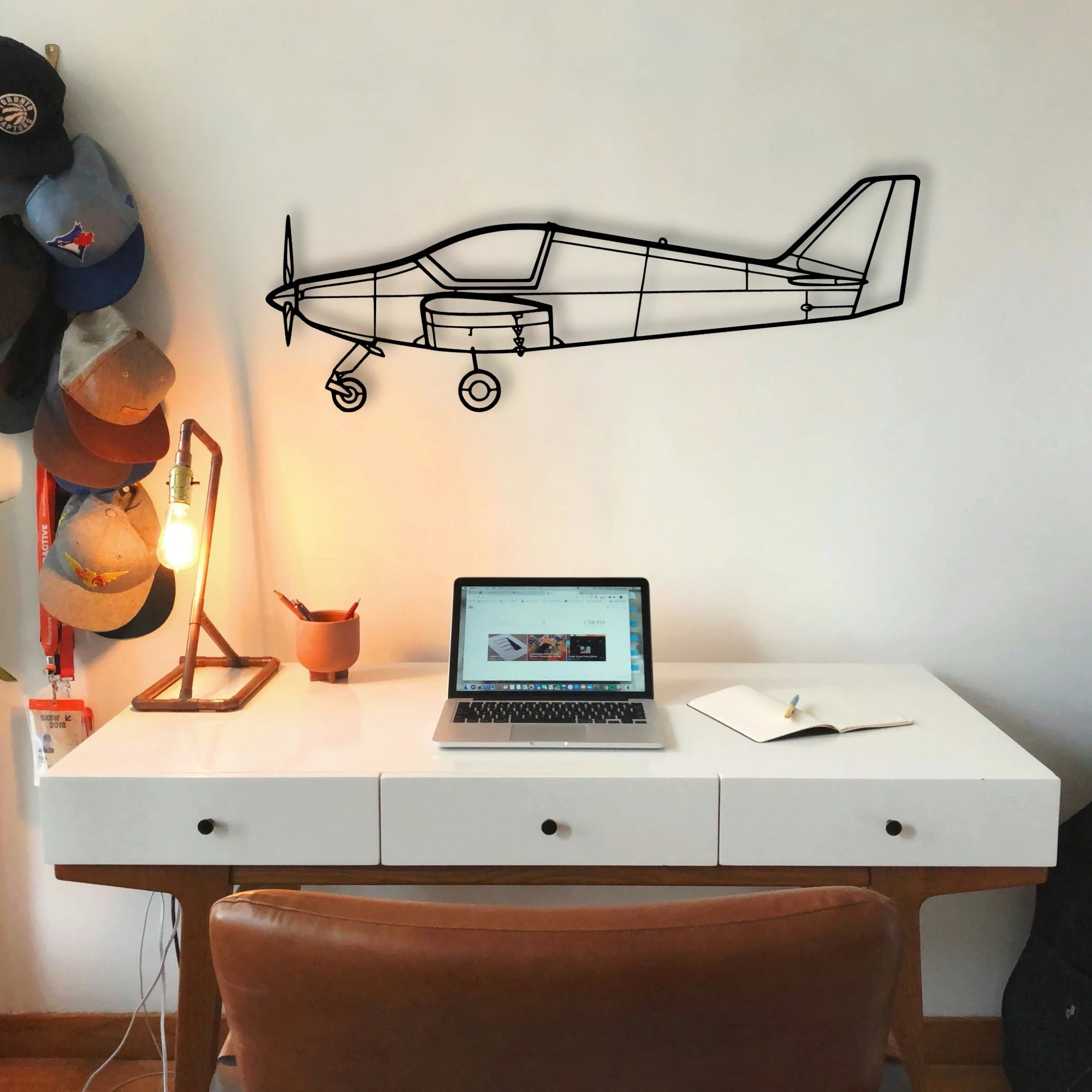 03 Loiret Classic Aircraft Silhouette Metal Wall Art - Tinvibe