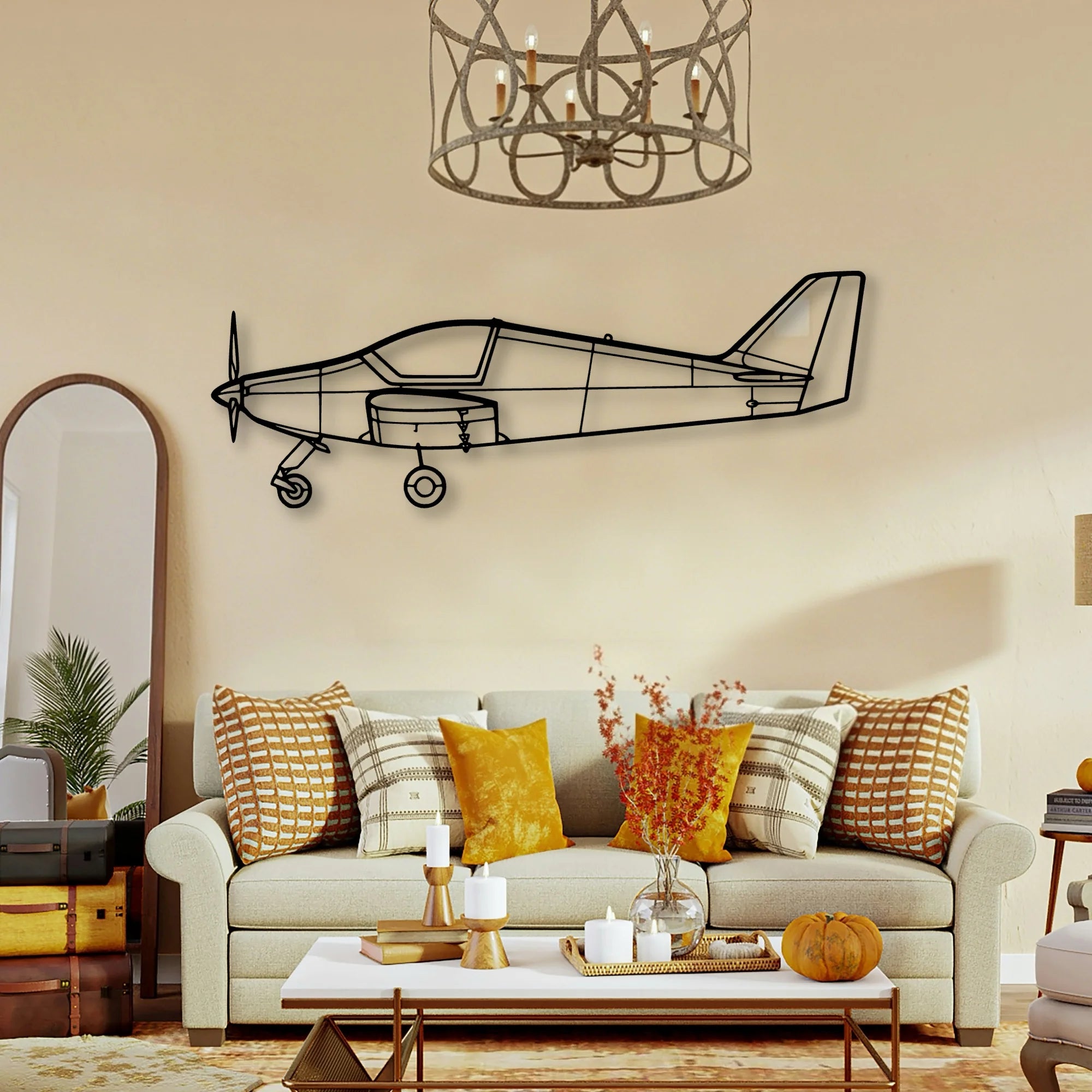 03 Loiret Classic Aircraft Silhouette Metal Wall Art - Tinvibe