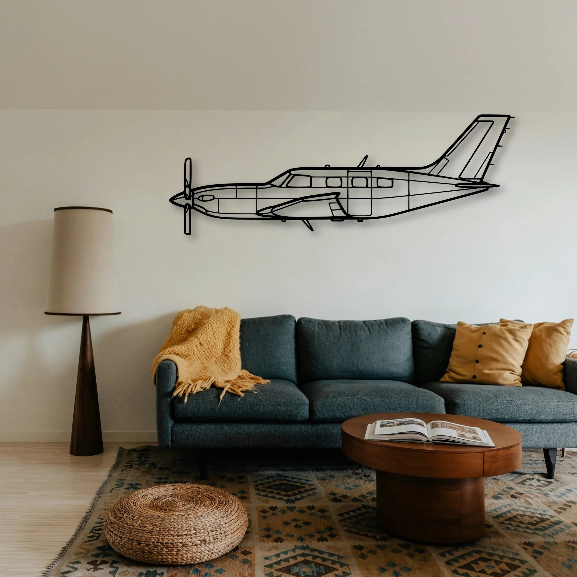 108 2 2 Classic Aircraft Silhouette Metal Wall Art - Tinvibe