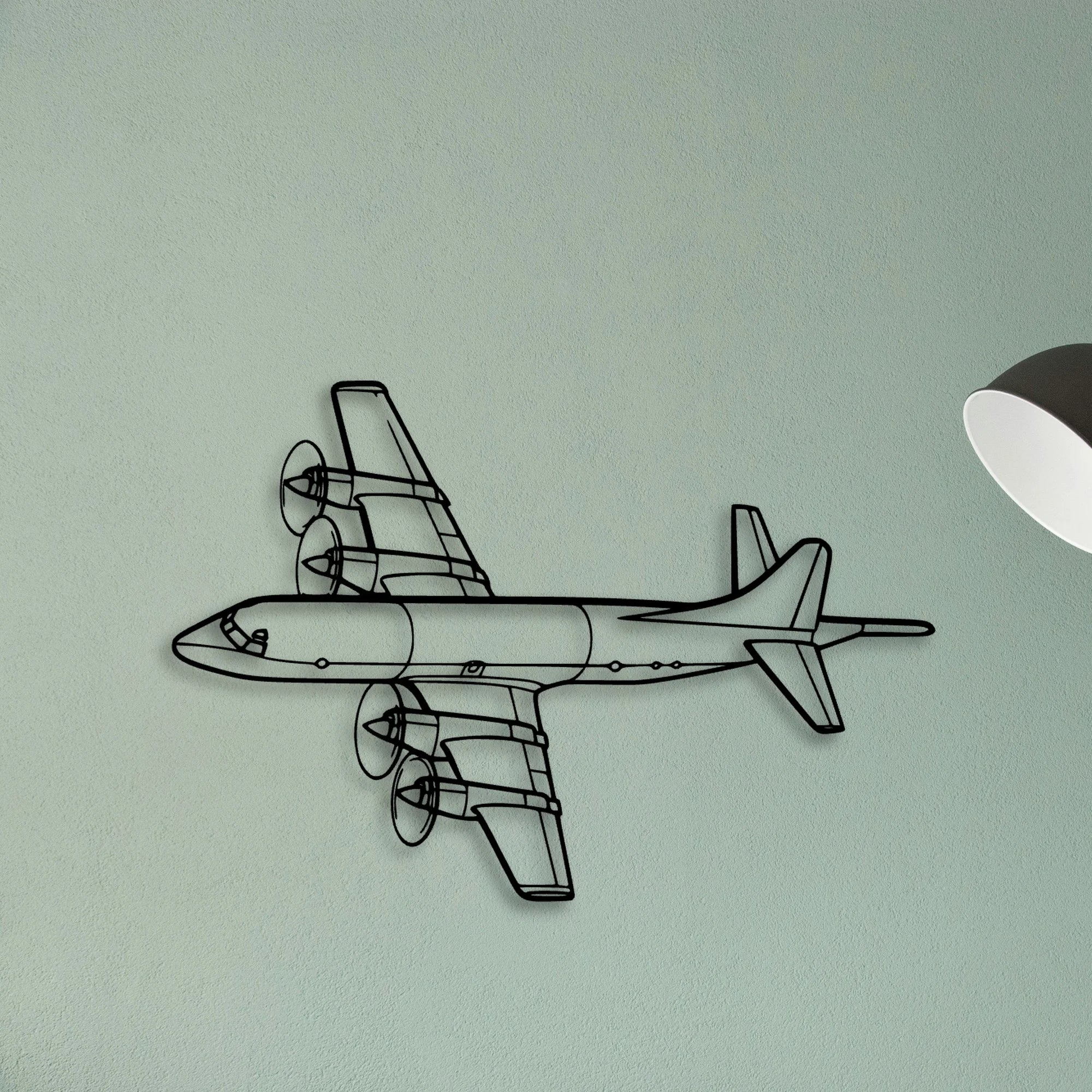 108 2 3 Classic Aircraft Silhouette Metal Wall Art - Tinvibe