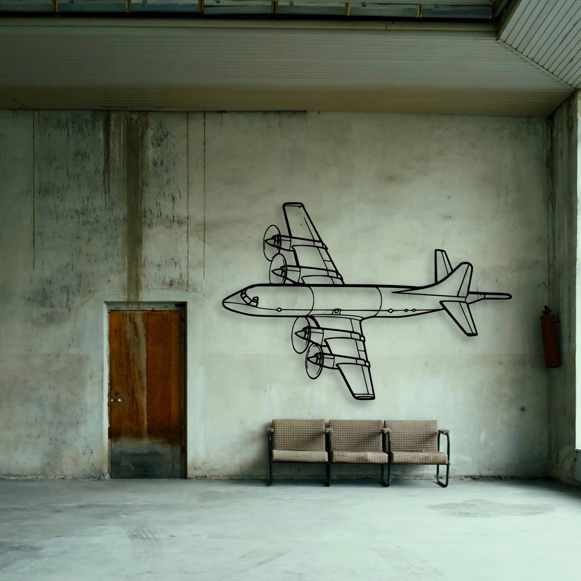 108 2 3 Classic Aircraft Silhouette Metal Wall Art - Tinvibe